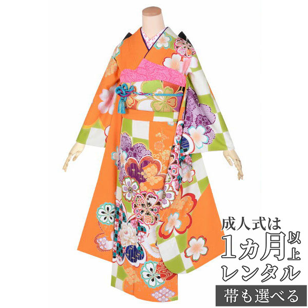 楽天市場】【成人式 振袖 レンタル】RS1866 正絹 赤 御所車花フル