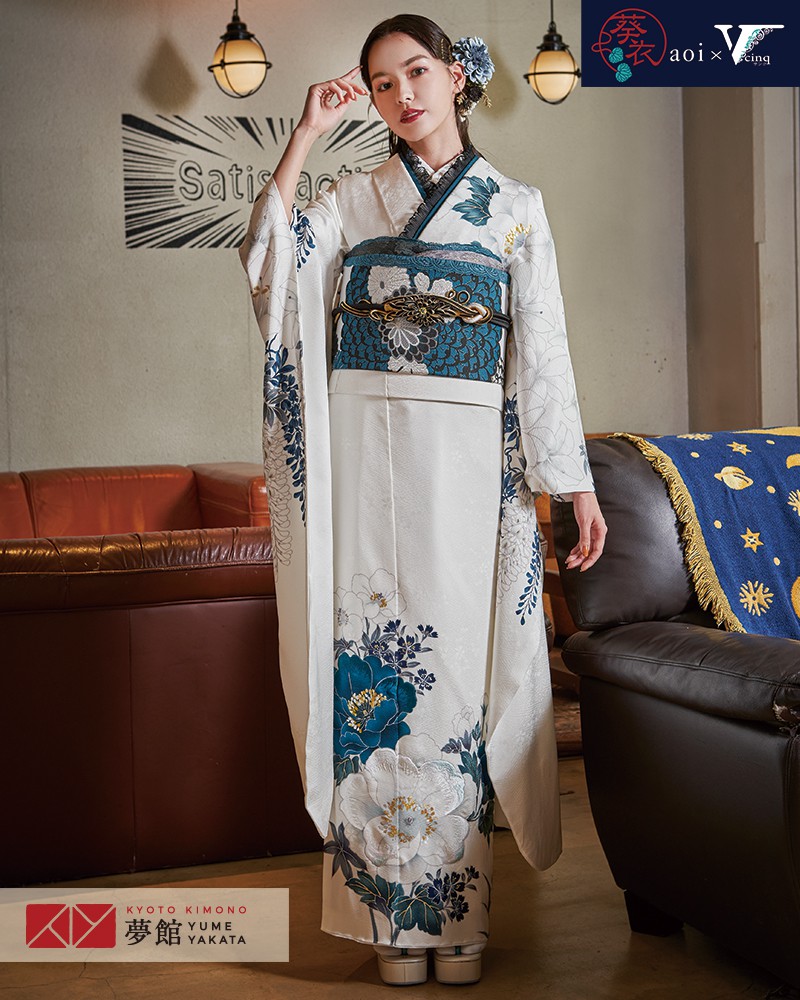 □新品未使用□牡丹梅竹模様□正絹白振袖フルセット□成人式