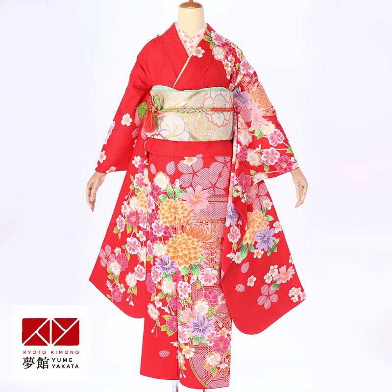 よねぴろ☆ R6SK1096 小振袖 青 ゴールド ピンク 花 扇 鶴 格安モード 黒/ブルー(青)/金 薔薇柄 派手 豪華 ギャル クール系