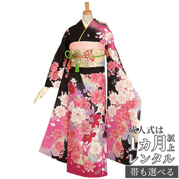 振袖　成人式　黒　桜 振袖】黒・桜 | 二十歳振袖館Az