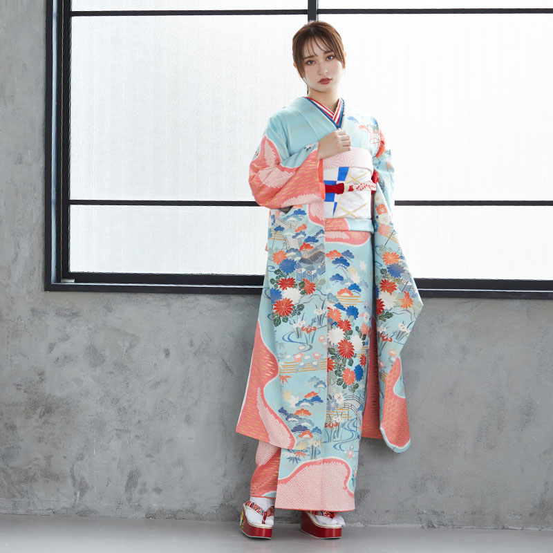肌触りがいい 振袖 往復送料無料 和服 女性 貸衣装 着物レンタル 結納 パーティー 卒業式 親族 披露宴 結婚式 振り袖 振袖セット ふりそで フルセット レンタル 振袖 霞に茶屋辻模様 結納r773水色 結婚式 レンタル 着物セット Indonesiadevelopmentforum Com