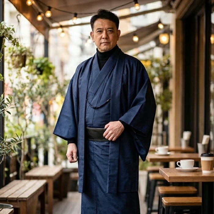 楽天市場】男性着物《紬アンサンブル》 紬 ポリエステル お正月 