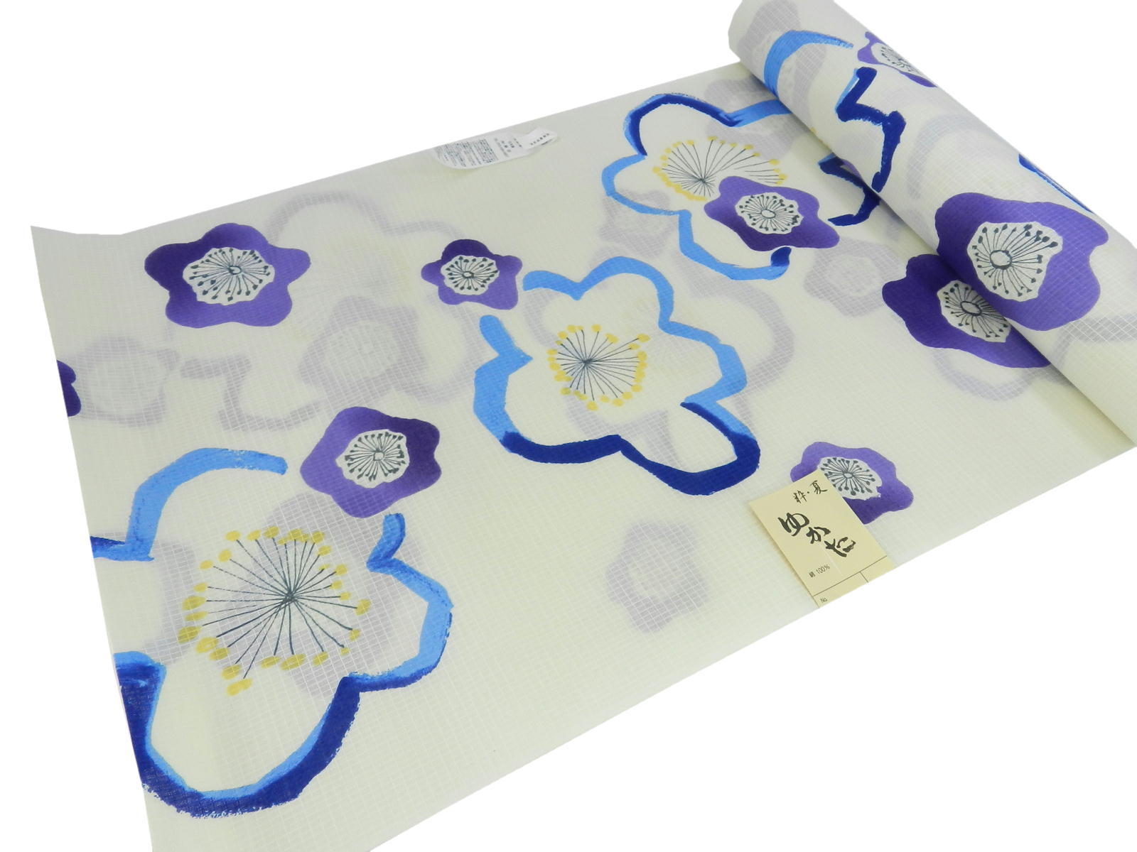 浴衣布料绸缎绝品浴衣棉红梅的布料使用日本制造绸缎宽度也支持宽大的