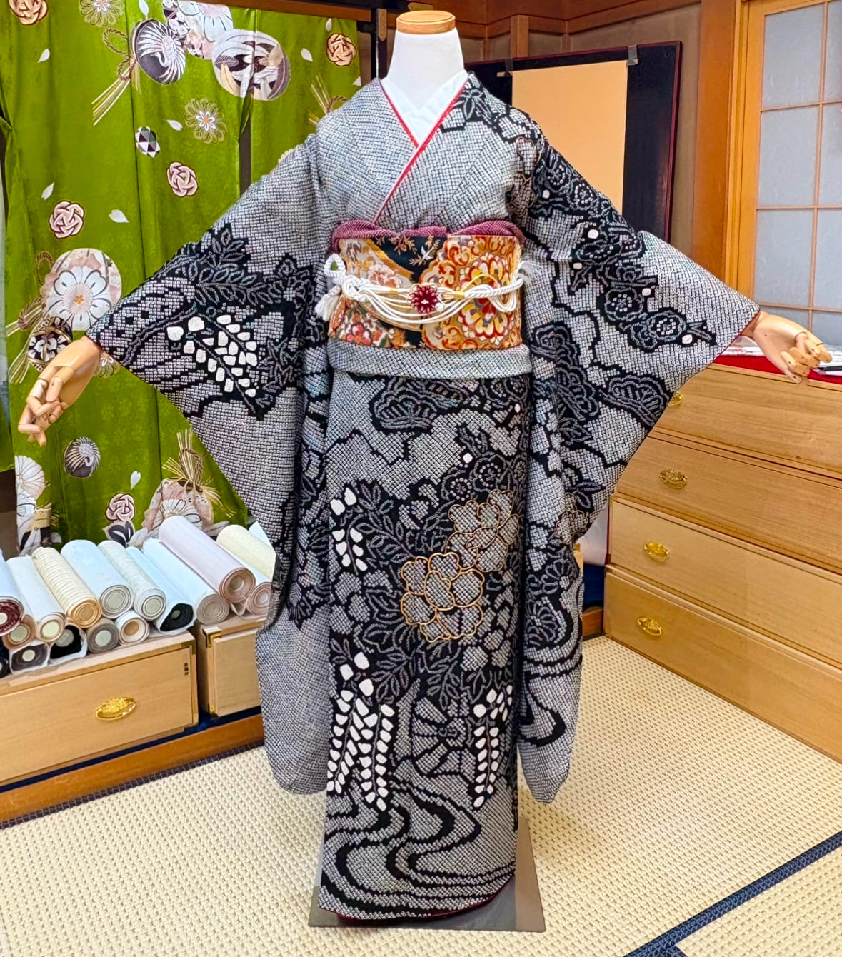 楽天市場】【レンタル】《振袖セットレンタル》102番 赤 黒 古典