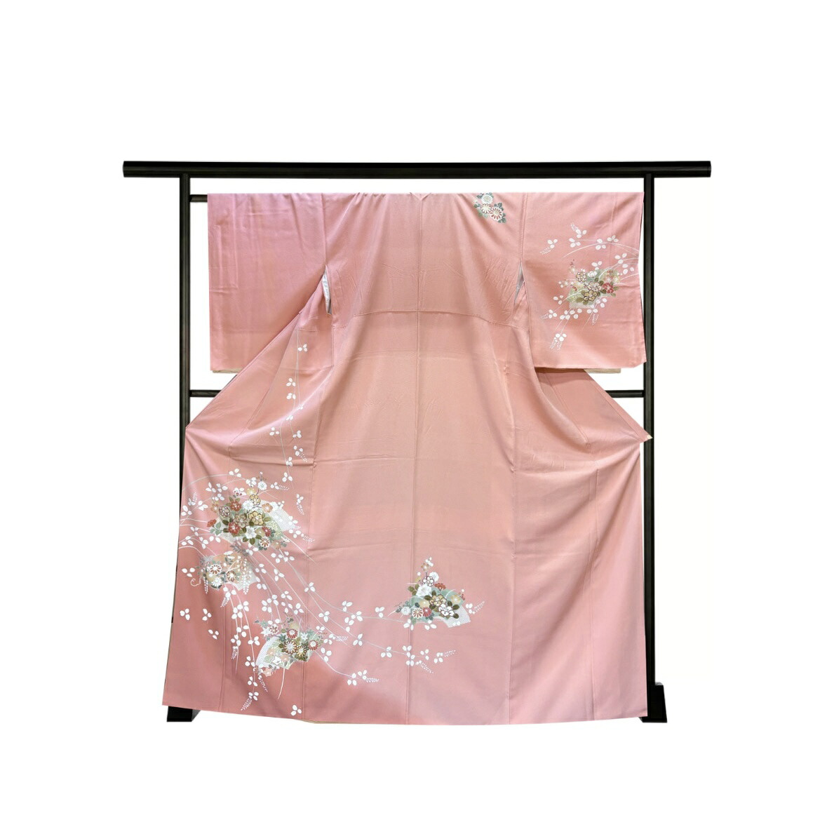 【お買い物マラソン開催★レビュー8500超 4.74】 《リユース品》訪問着 ピンク系 ピンク 淡色 入学式 卒業式 セレモニー 海外 セパレート加工可能 正絹 セパレート加工可能 お宮参り