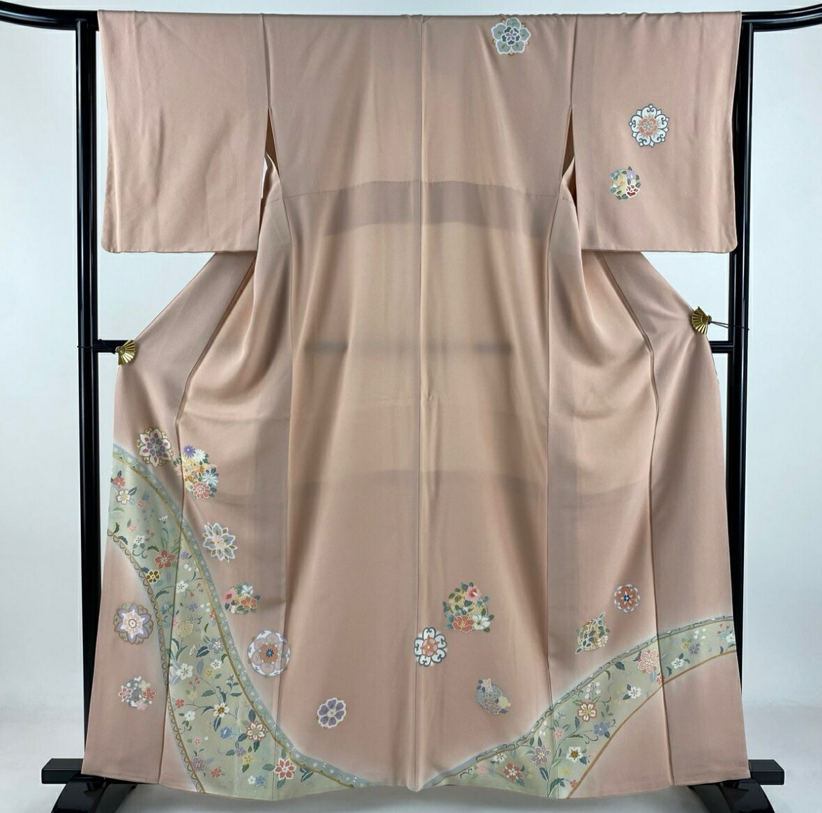 【お買い物マラソン開催★レビュー8500超 4.74】 《リユース品》訪問着 ピンク系 淡い色 淡色 入学式 卒業式 セレモニー 海外 セパレート加工可能 正絹 セパレート加工可能