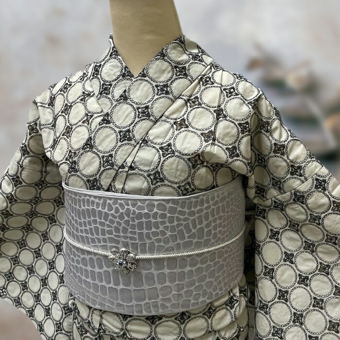 《カジュアル着物セット》着物　単衣 着物セット　Ｌサイズ　全部揃って一式セット　 【着物 帯 小物一式等】 着物福袋 セット 初心者セット 着物スタートセット 着物一式 初心者 簡単着物 二部式襦袢 洗える着物 袷 仕立て上がり