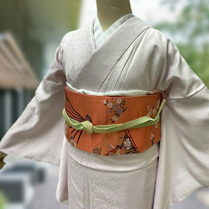《高級色無地セット》　色無地　着物セット　Ｌサイズ　全部揃って一式セット　 【着物 袋帯 小物一式等】 着物福袋 セット 初心者セット 着物スタートセット 着物一式 初心者 袋帯 洗える着物 簡単着物 二部式襦袢 洗える着物 袷 仕立て上がり