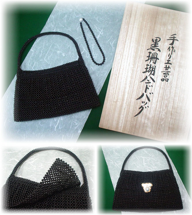 楽天市場】□極上□本物□新品同様□ 黒珊瑚 サンゴ パーティバッグ