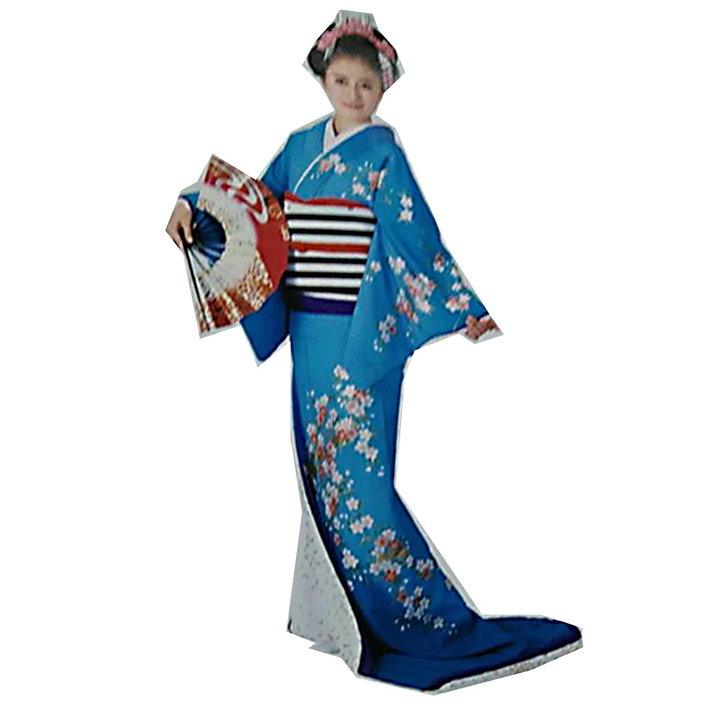 No.24 桃色と空色のタテ染め分け 舞台衣裳　日本舞踊　大衆演劇 桃色さくらちゃん 最近、躍進している劇団といえば輝さんかなと