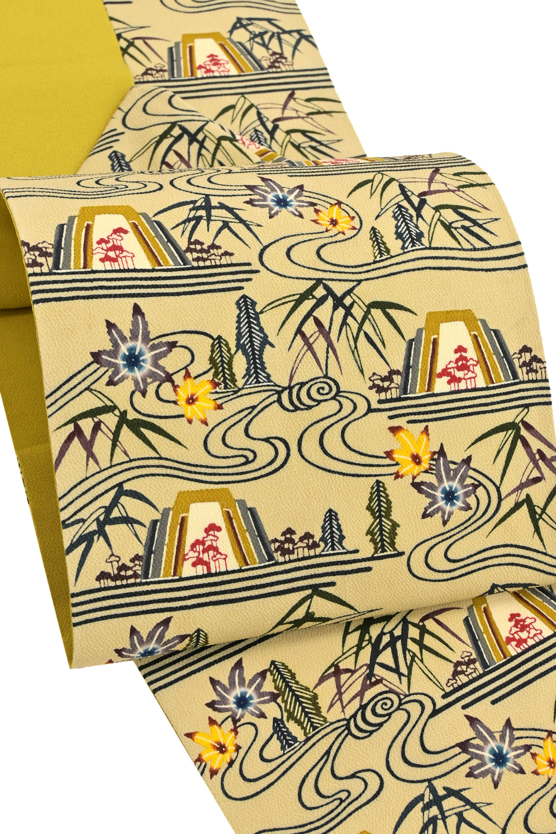 中古　紅型　名古屋帯 楽天市場】本場琉球紅型鶴亀模様 名古屋帯【中古】 : 銀座かわの屋