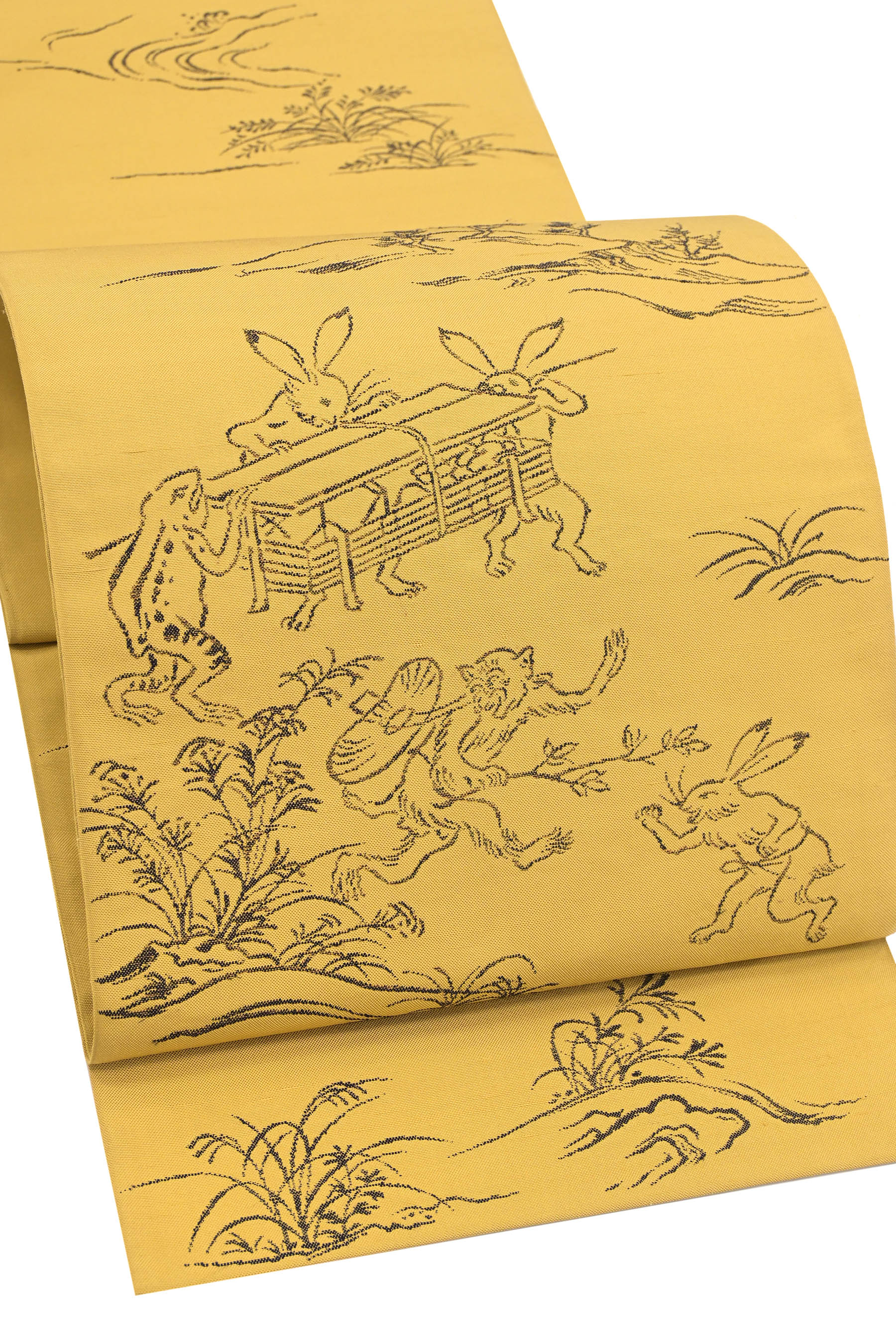 楽天市場】【新古品】仕立て上がり 袋帯 「暈しに高山寺鳥獣戯画