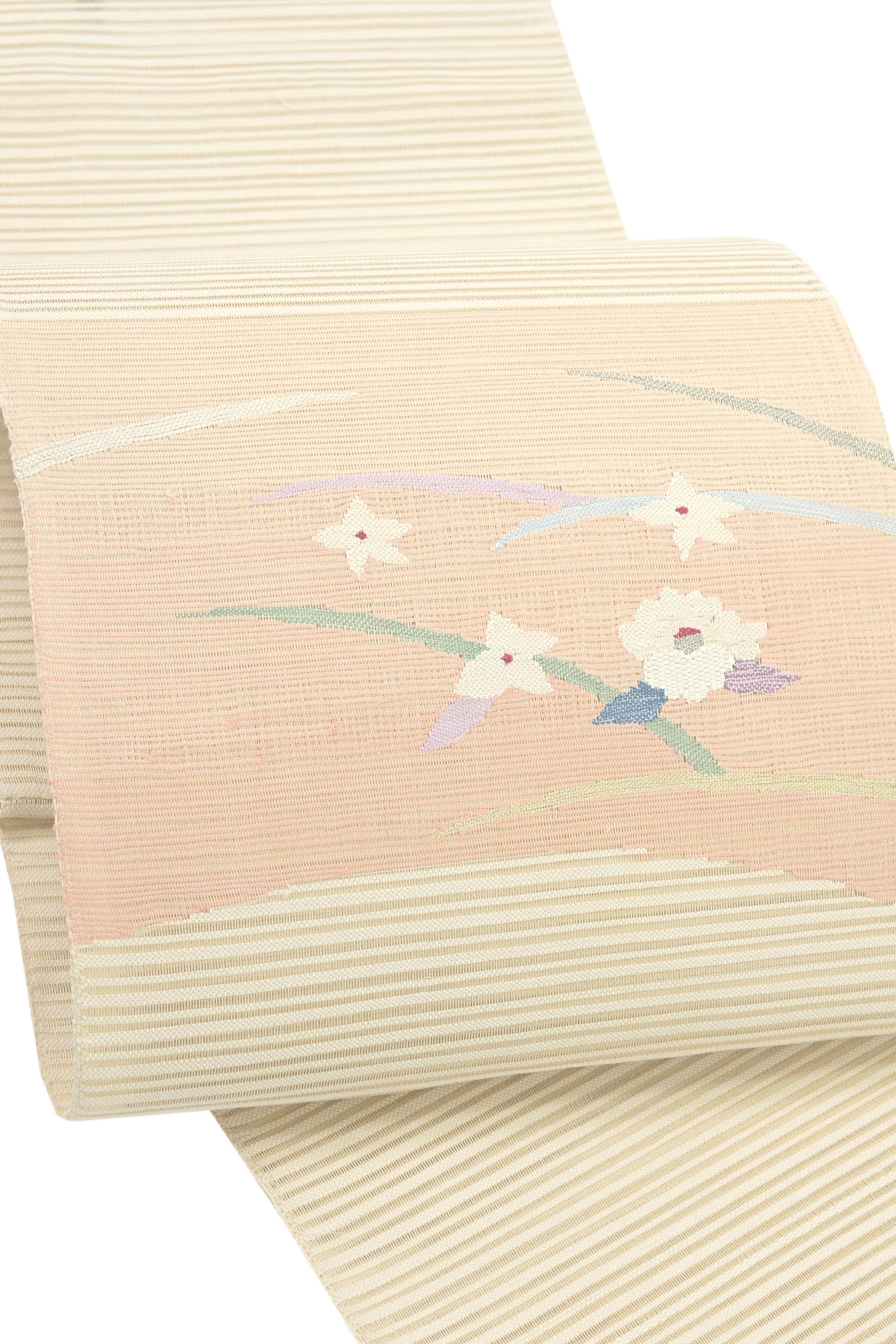 【夏帯】絽綴れ八寸名古屋帯 ≪御仕立てもの売り上げ高・新品≫ 「小花O」 すっきりと夏の見せかけに溶け込む…奥ゆかしいな心地よい帯！