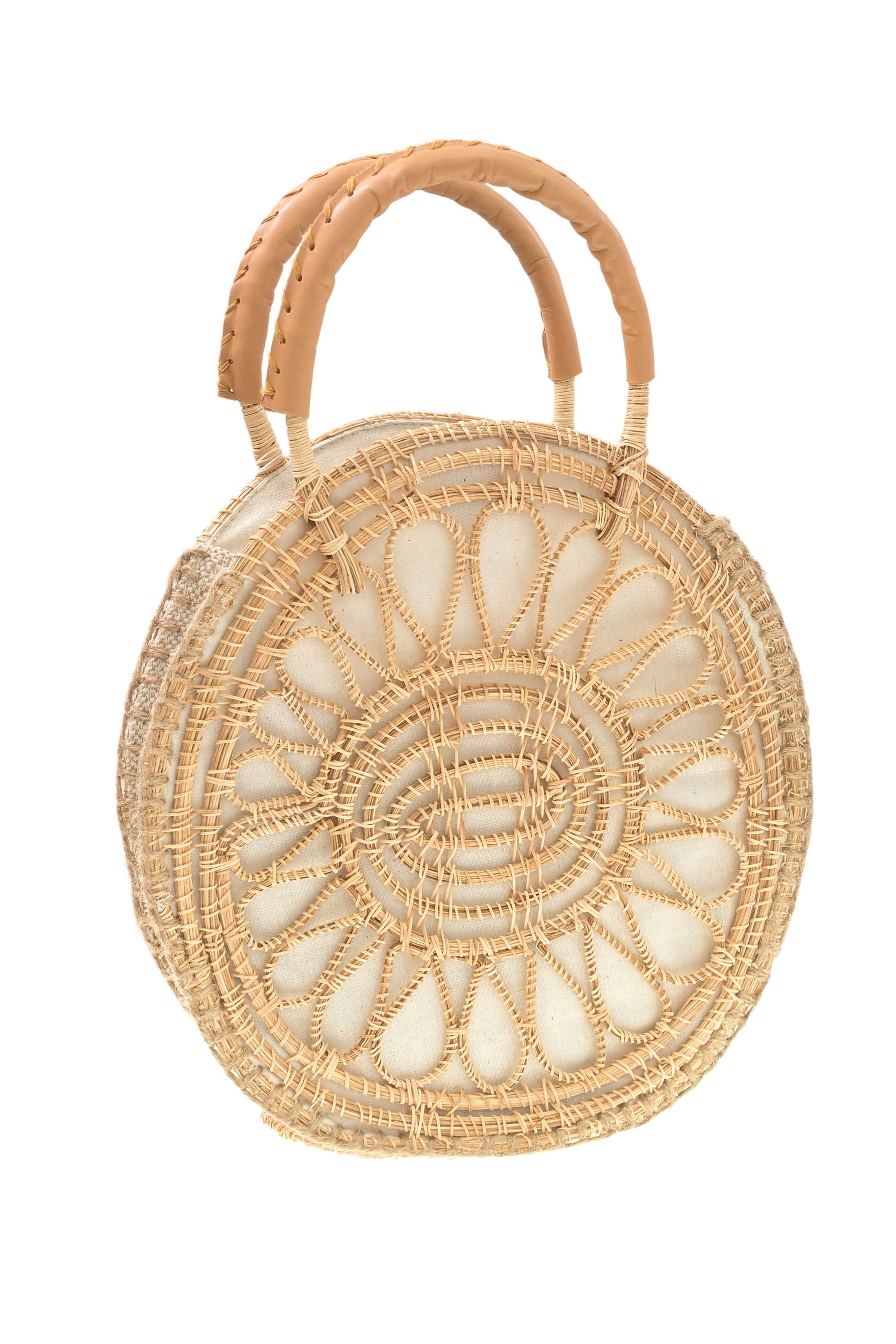 【PALM　COLLECTION】 ヤシの木カゴバッグ 内巾付き 肩ひも付き 「ひまわり・ホワイト」 使うほど深まる大人のサマーバッグ！｜京都きもの市場 店 9,517円