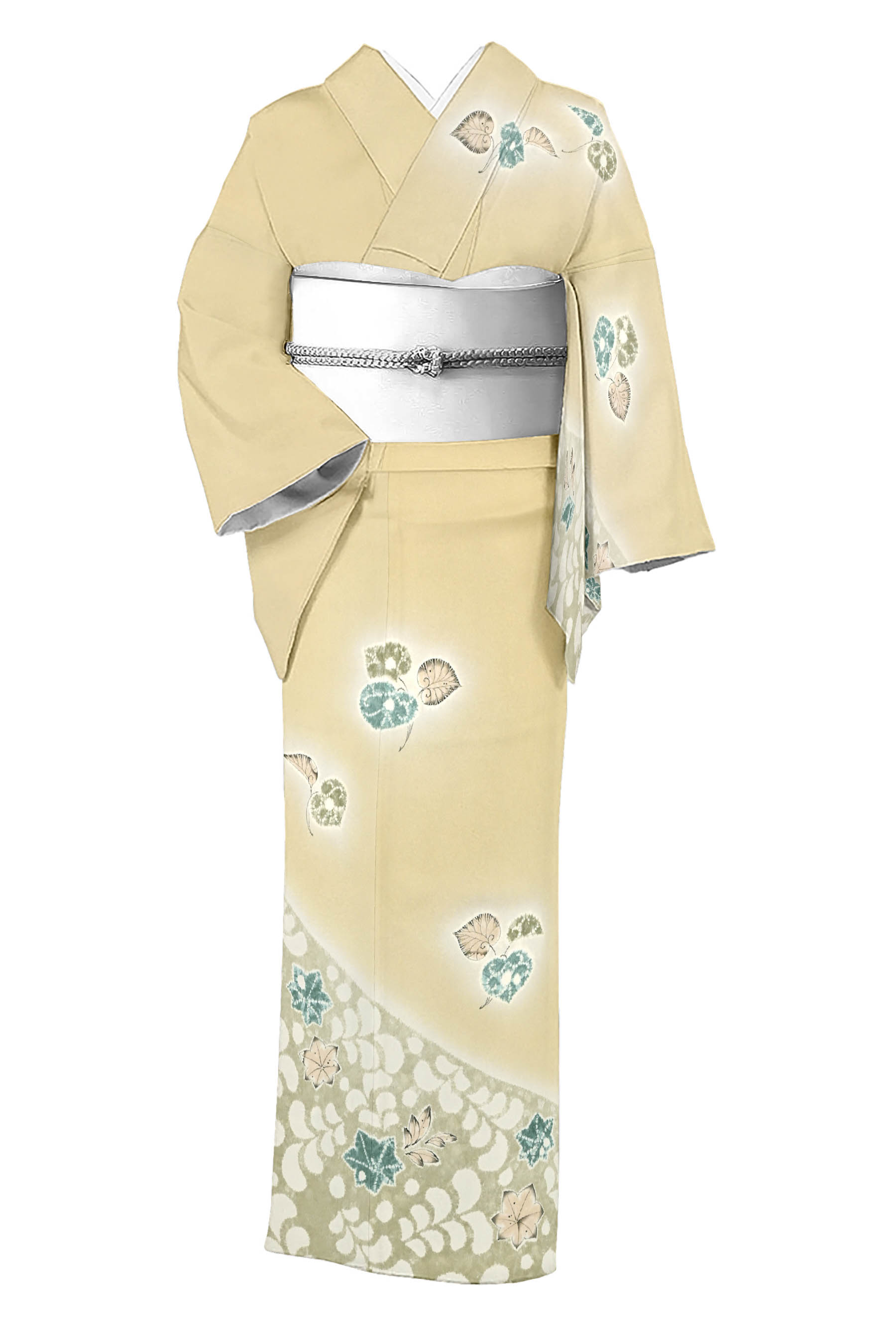 櫛引織　玉糸座繰りぜんまい紬訪問着 櫛引織玉糸座繰りぜんまい紬訪問着