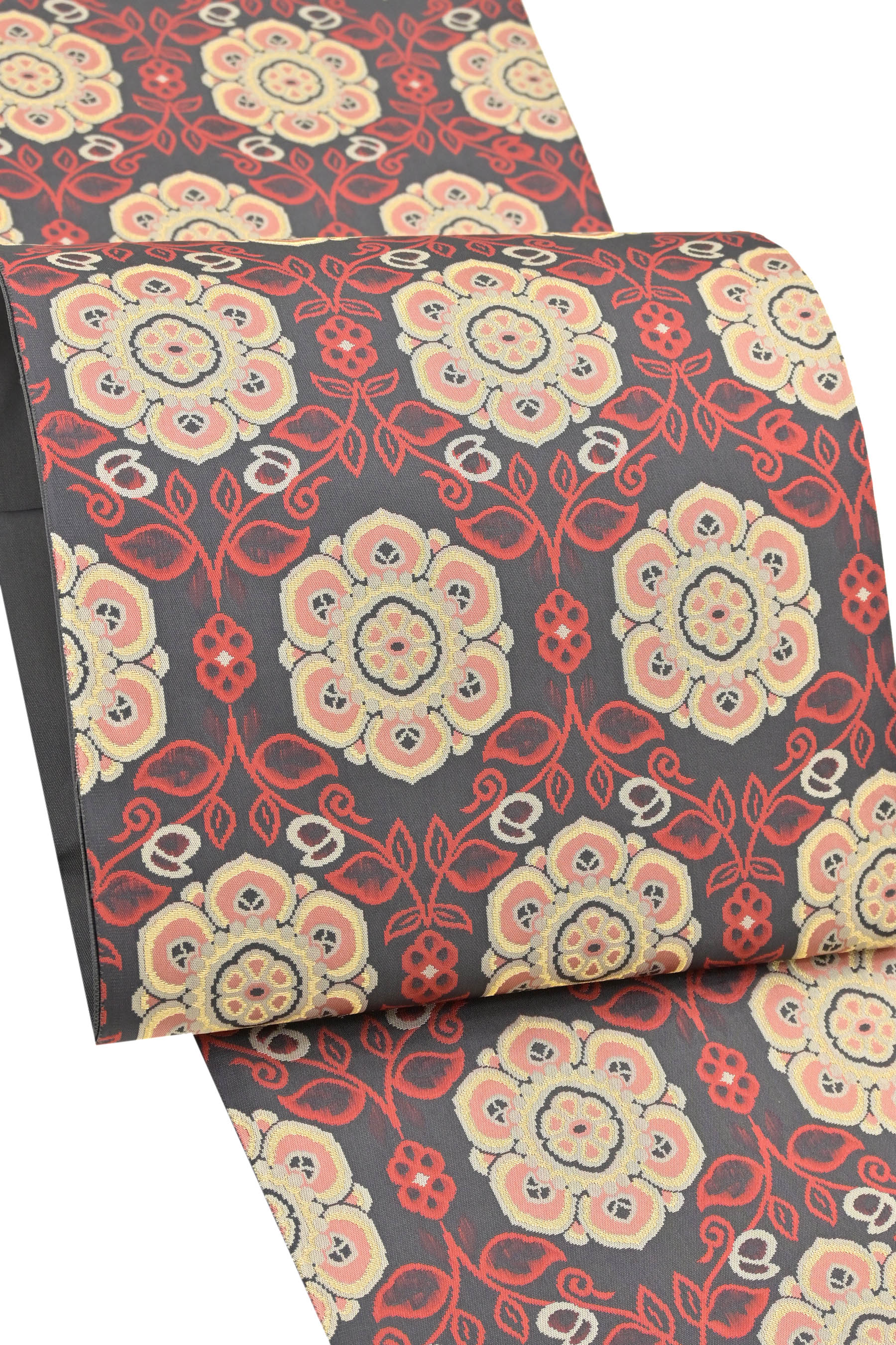 美品 単衣 洗える着物 色無地・袋帯 2点セット　人間国宝羽田登喜男 中古】 リサイクル着物 色無地 袋帯 セット 袷 正絹 未使用品 落款有り