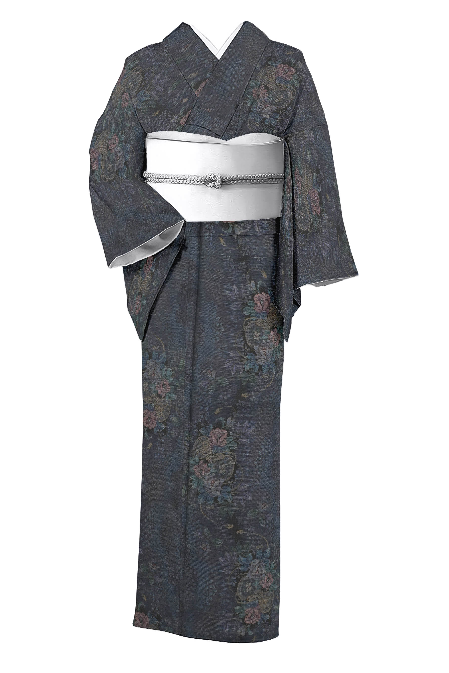 楽天市場】本場大島紬 リサイクル紬袷 大島つむぎ 経緯絣 縞柄