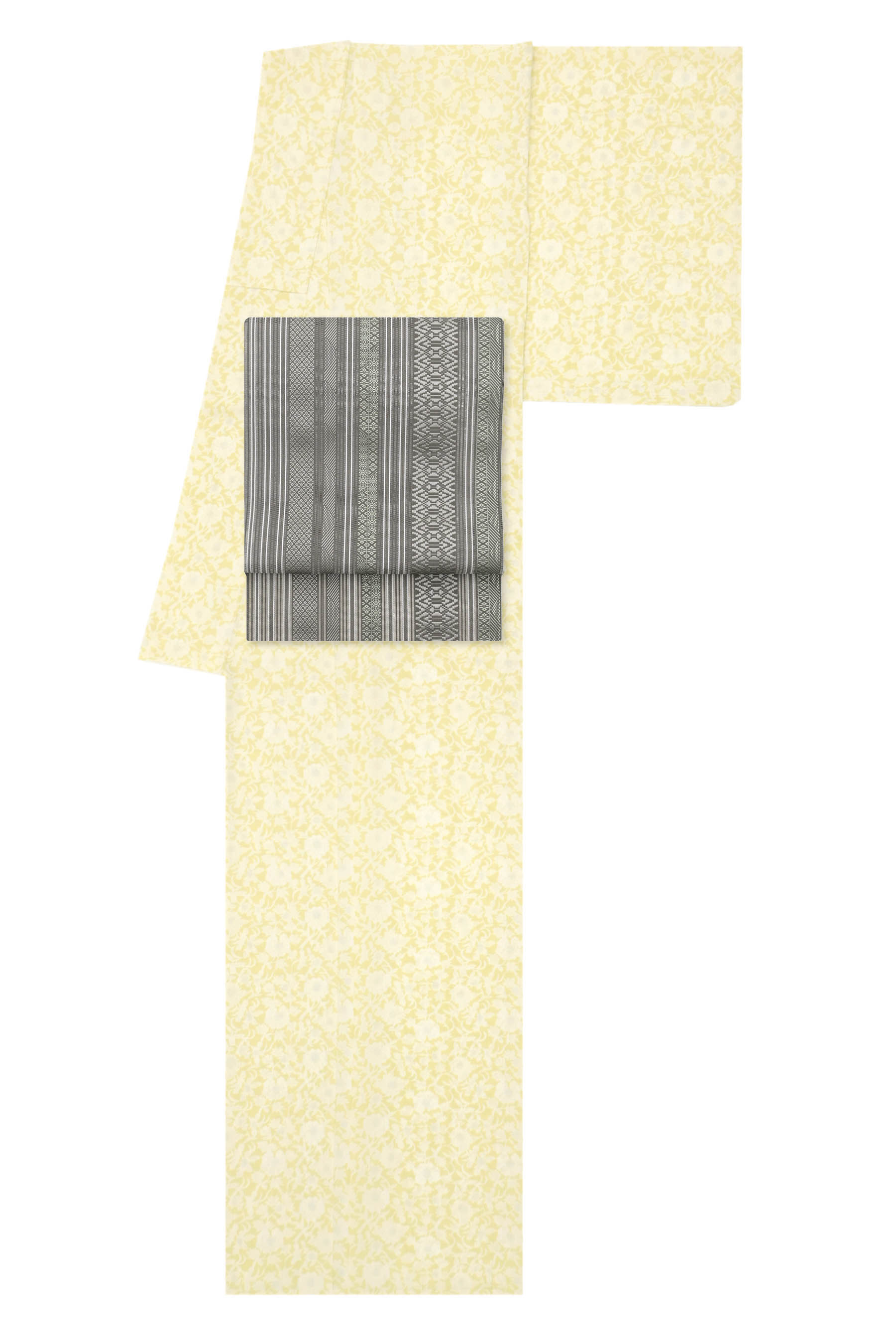 【夏物プレタ御召しもの+帯書き割り】 セオα(アルファ)小紋 ≪御仕立てもの売り上げ高・新品≫ 【単衣・夏】【博多織元】発祥地筑前博多織八寸名古屋帯 身の丈163 裄68