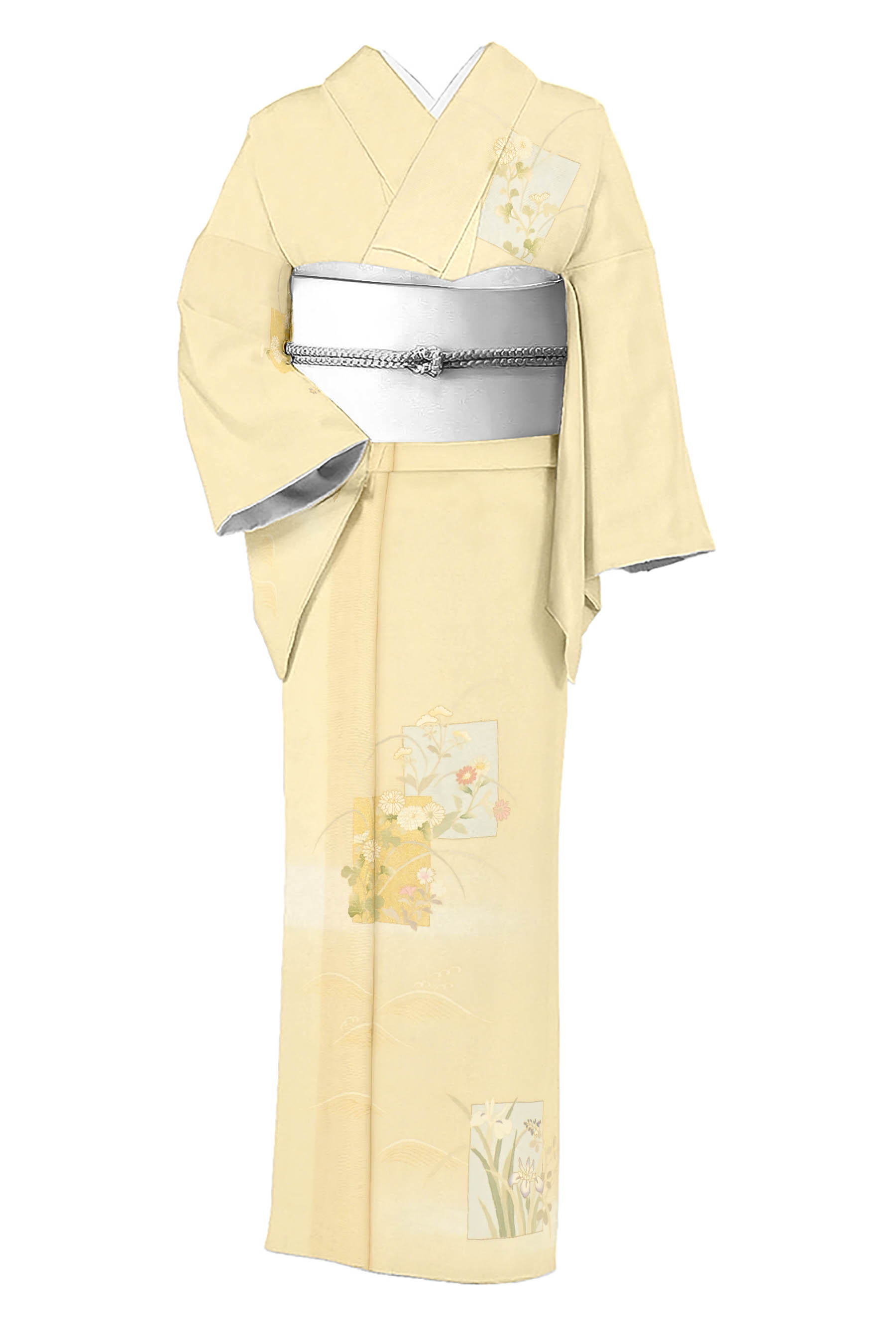 【20％OFF引き換え証客体】【夏物】 【染の川勝】 特選手工業染駒絽付下着尺 「波濤清祥花色紙紋」 品好いたらしい夏のフォーマルに