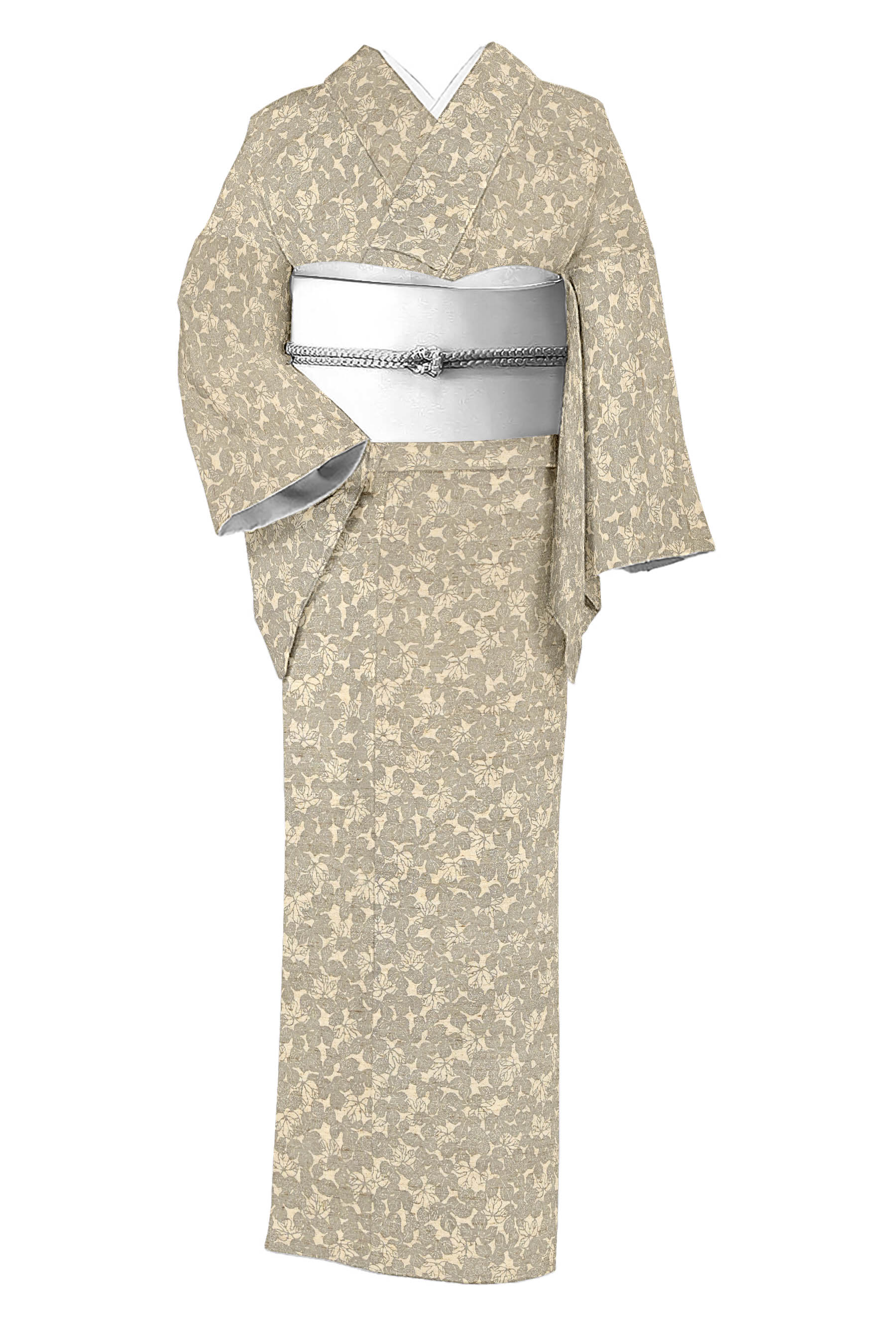 ●【最終値下げ】407mt4●二代目川村久太郎 紗紬 秋草に団扇 透け感バツグン 1510409.jpg