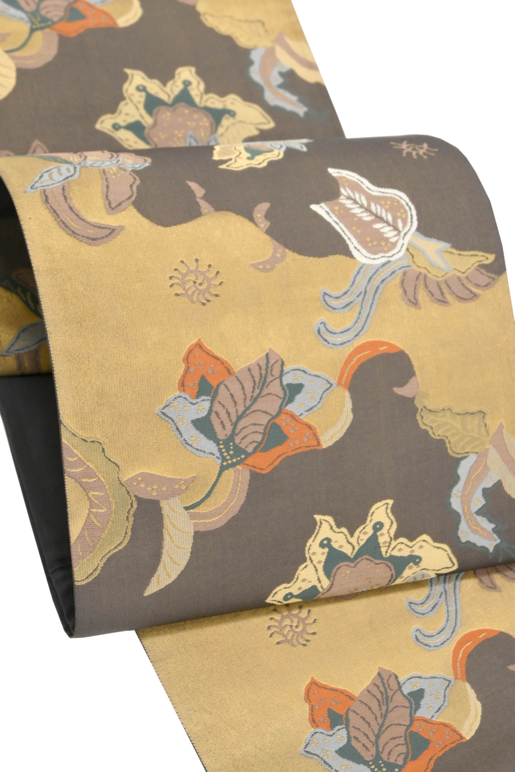 【工藝帯地 洛風林】 特選芸術袋帯 ≪御仕立てもの売り上げ高・中古美品≫ 「道長取Java更紗紋」 決して風化しない… 現代世界を超える匠技。