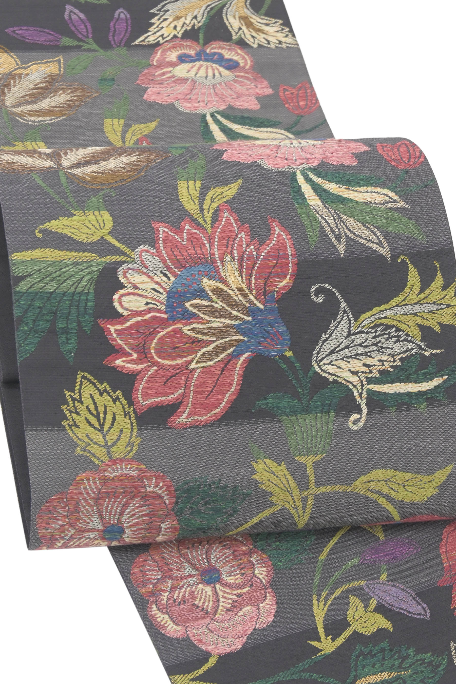 【20％OFF引き換え証客体】【帯屋捨松】 特選西陣織袋帯 ≪お仕立てもの売り上げ高・中古美品≫ 「華葉紋」 高家の良柄を厳選入荷！ 物質の状態の好いたらしい掘り出しもの！