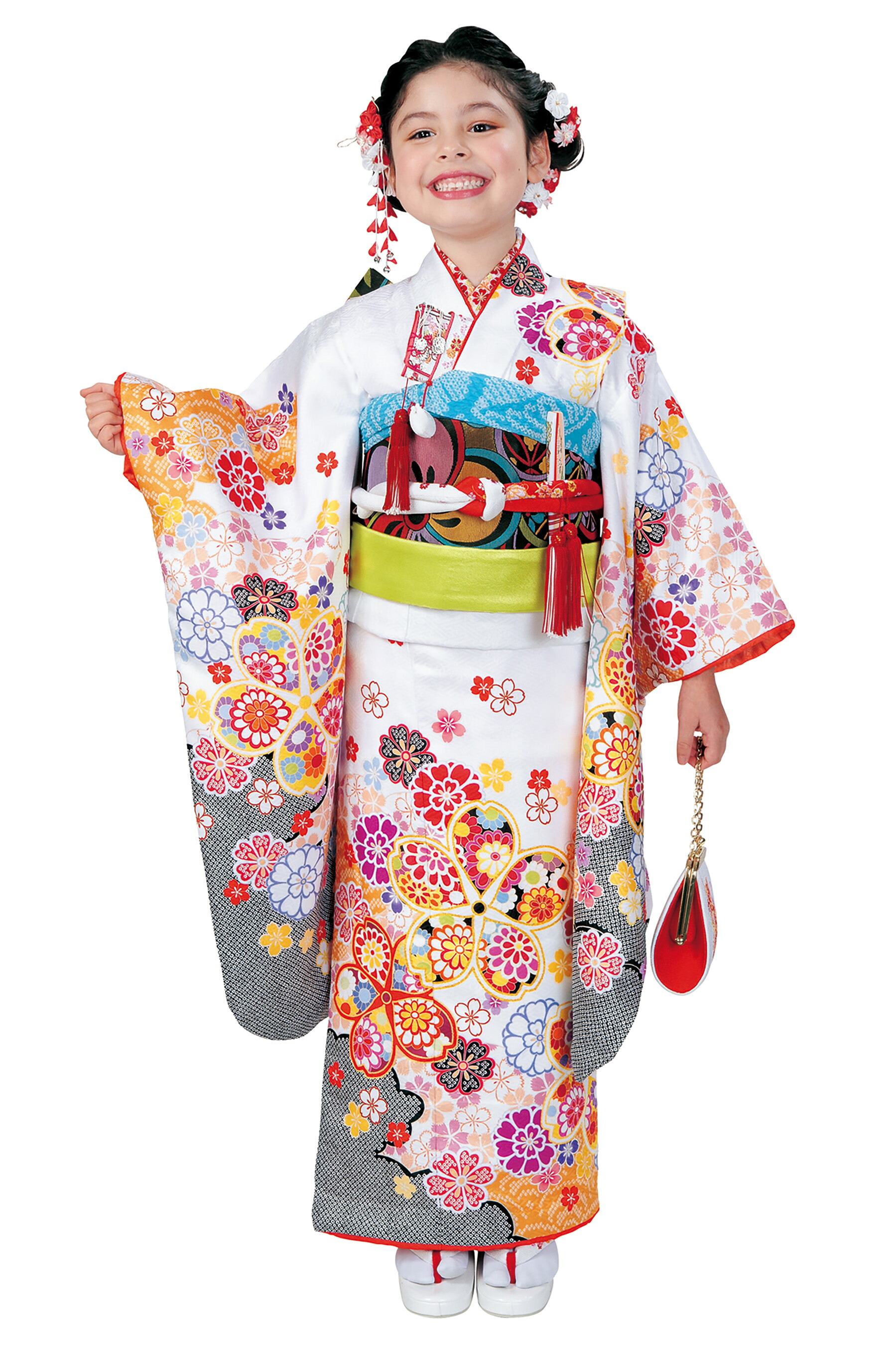 “Web押さえる売りわたす品！” ■【R・KIKUCHI/リョウコ・キクチ】 【７才お嬢さん用 七五三総締め書き割り】 No.78 白いこと ☆しごきと帯揚げの色選べます！ 七五三の祝賀会、お正月などに！
