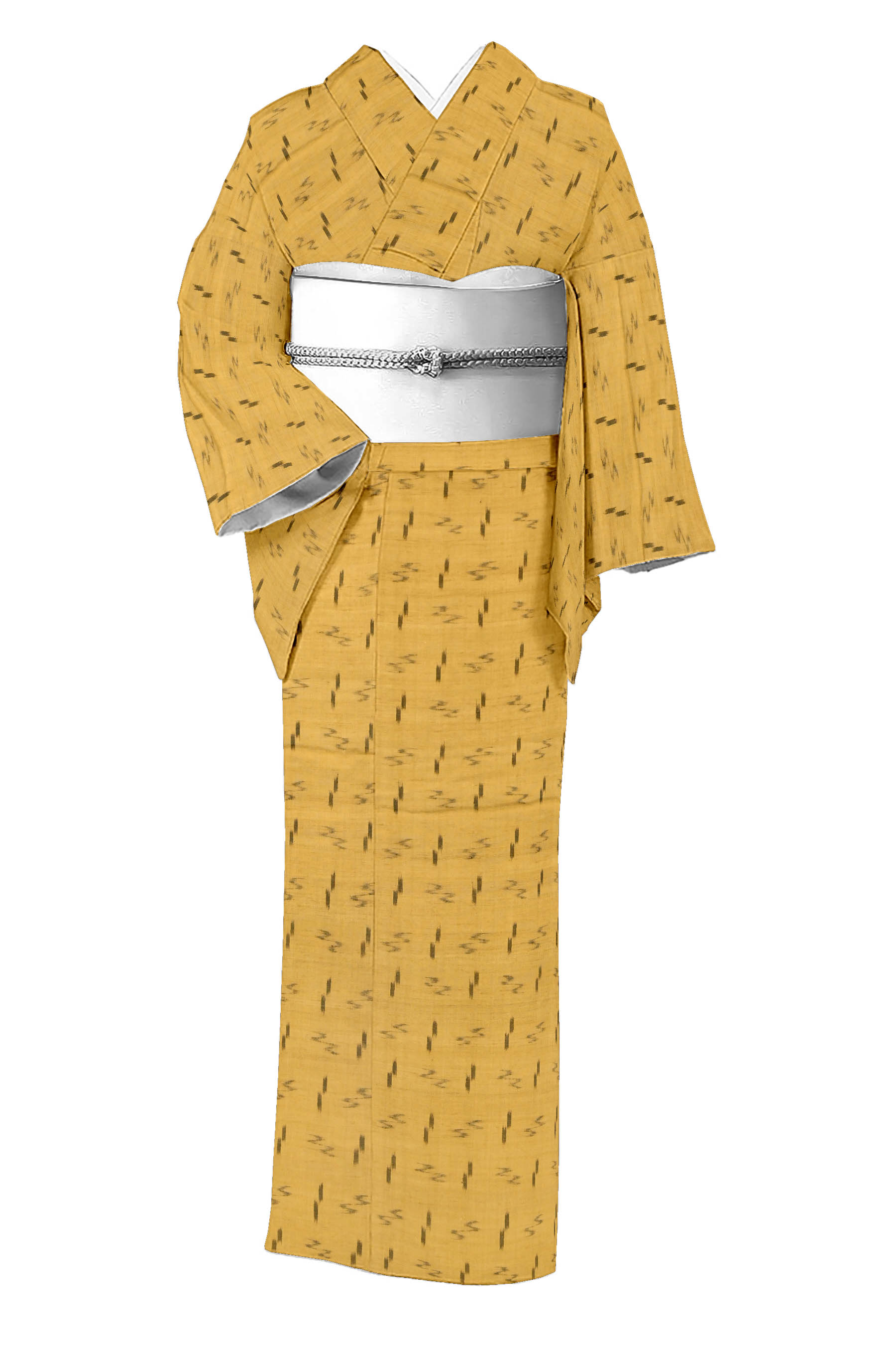 ちょろみるく 久米島紬 草木染 泥染 手織り 証紙 本場久米島紬】 特選草木泥染め手織り紬 証紙付き ≪御仕立て