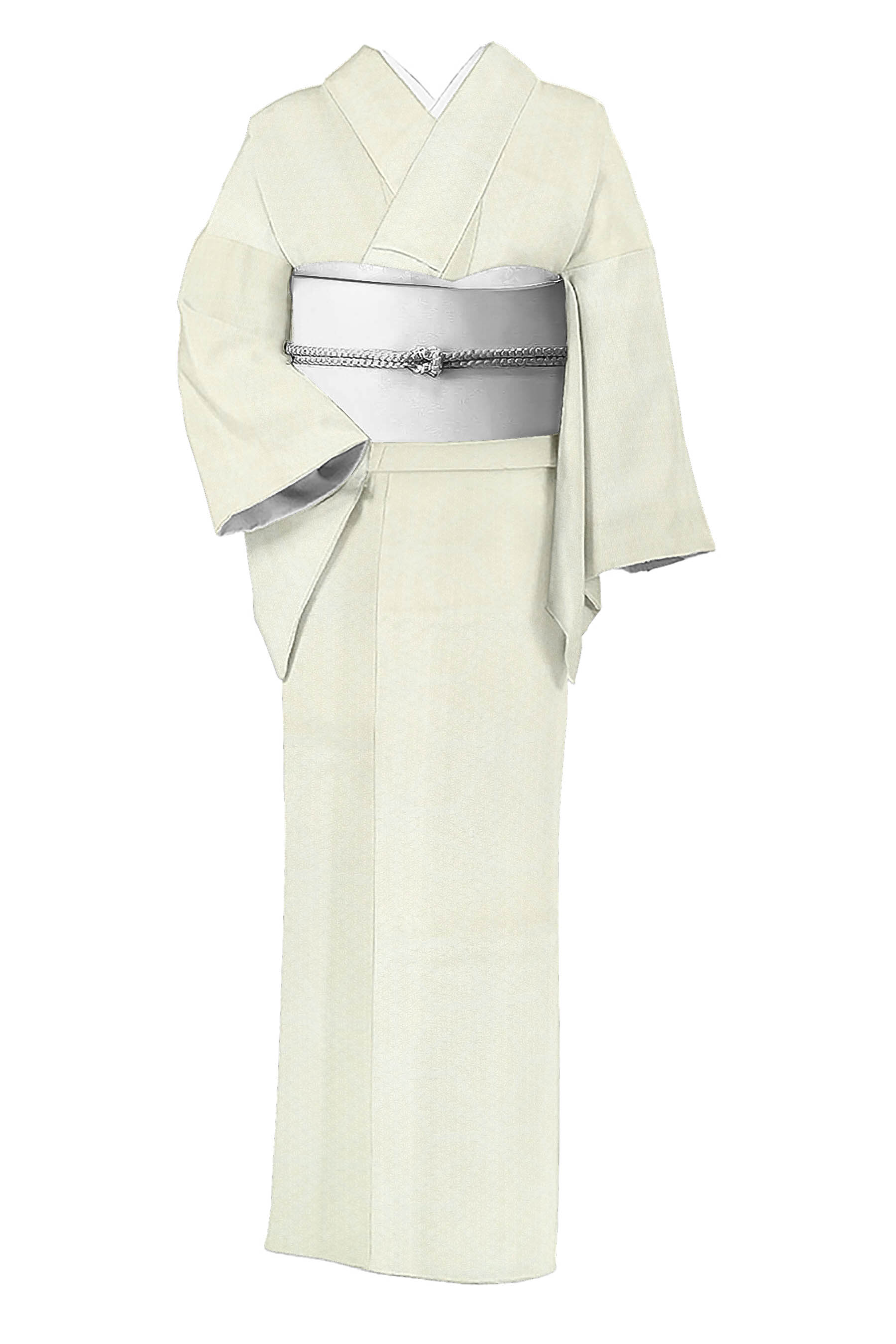 特選仕立て上げるお召しもの ≪御仕立てもの売り上げ金・中古美品≫ 「麻の葉」 織の暗がり気が大きいに… 無地感覚的な体験で楽しむ、御前上等お召しもの！ 身たけ161 裄66