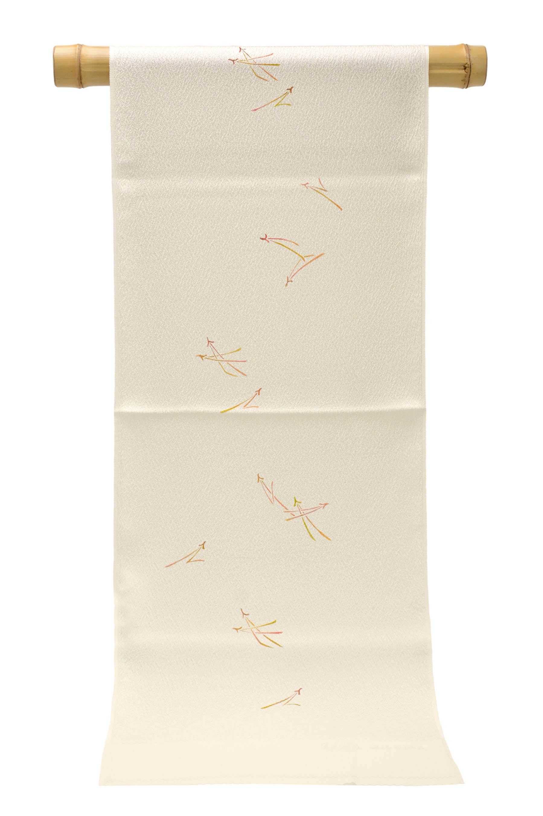 ＜正規取扱品＞ ［カジュアル］ 【京都富小路きねや】型絵染め帯揚げ 松葉散らし （2）アイボリー｜京都きもの市場 店