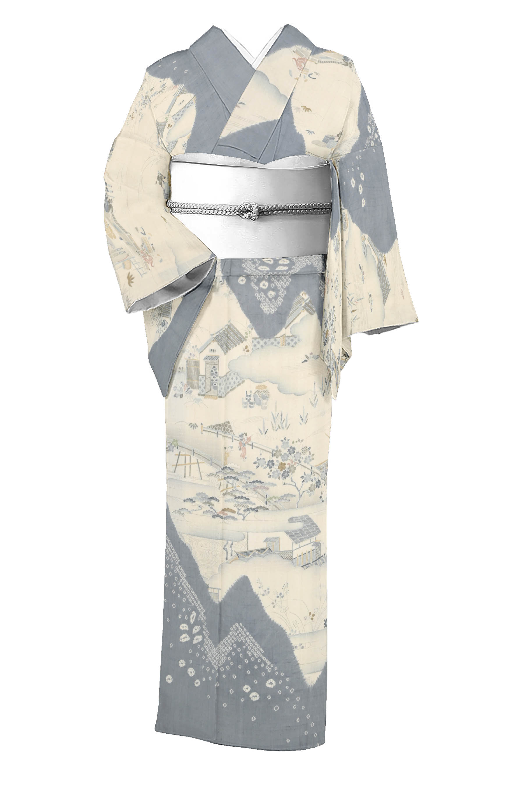 楽天市場】【鷹ヶ峰 しょうざん】 特選本手加工友禅生紬訪問着 ≪仕