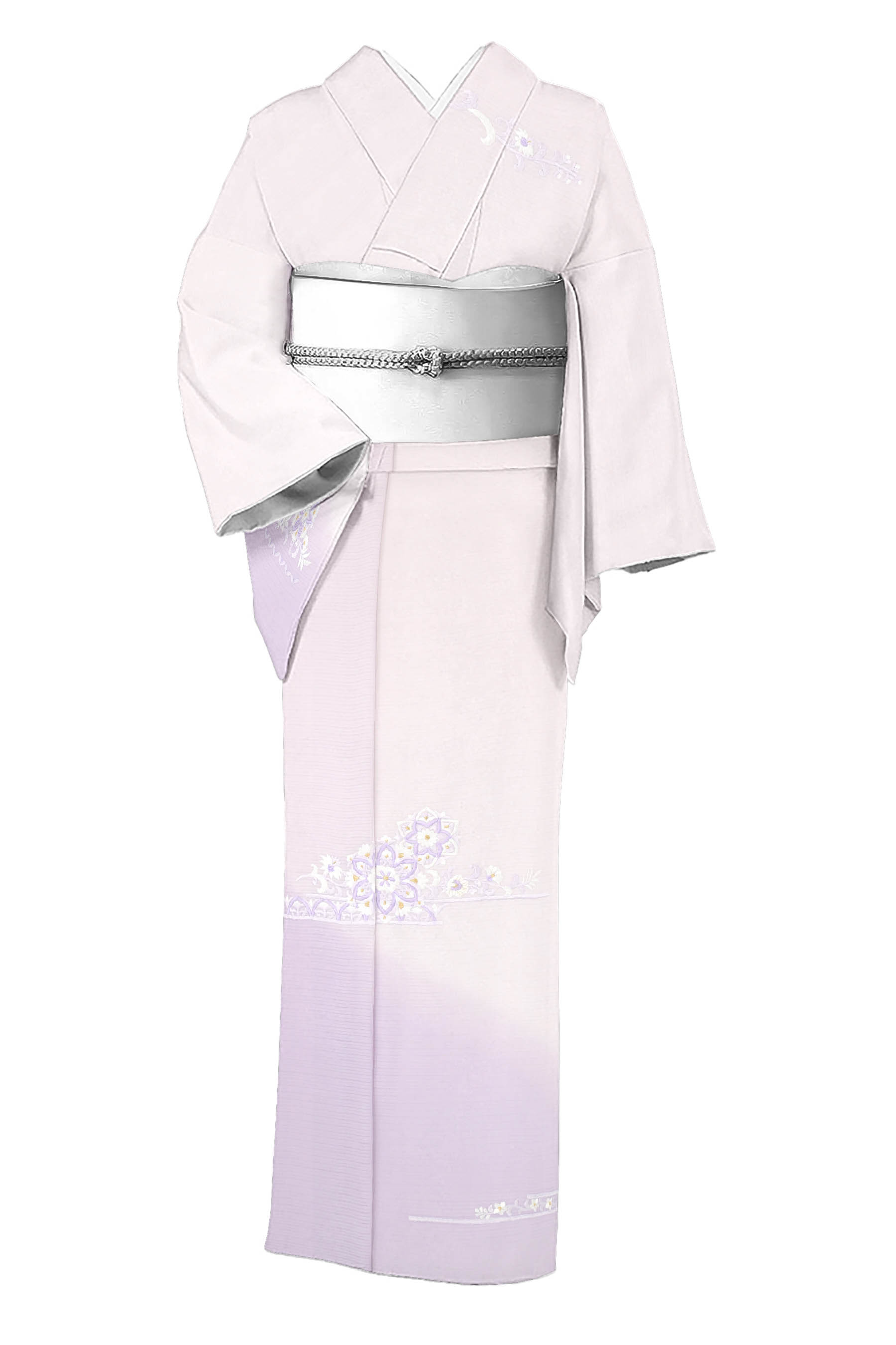 【20％OFFクーポン券客体】【仕立てもの込み通貨価値】【夏物】 【東レシルック】 絽ちりめん刺しゅう付下げ着尺 「華霞」 夏こそお取りつくろう飾り気のないな東レシルック！ 虚蝉フォーマルな御召しものに！