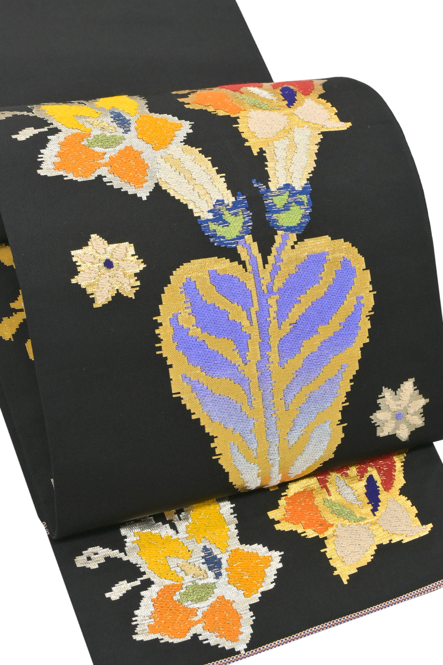 龍村製　道元緞子　本袋丸帯　未使用 龍村平蔵製】 特選工藝本袋帯 ≪仕・中古美品≫ 「織部緞子手」 淑やか