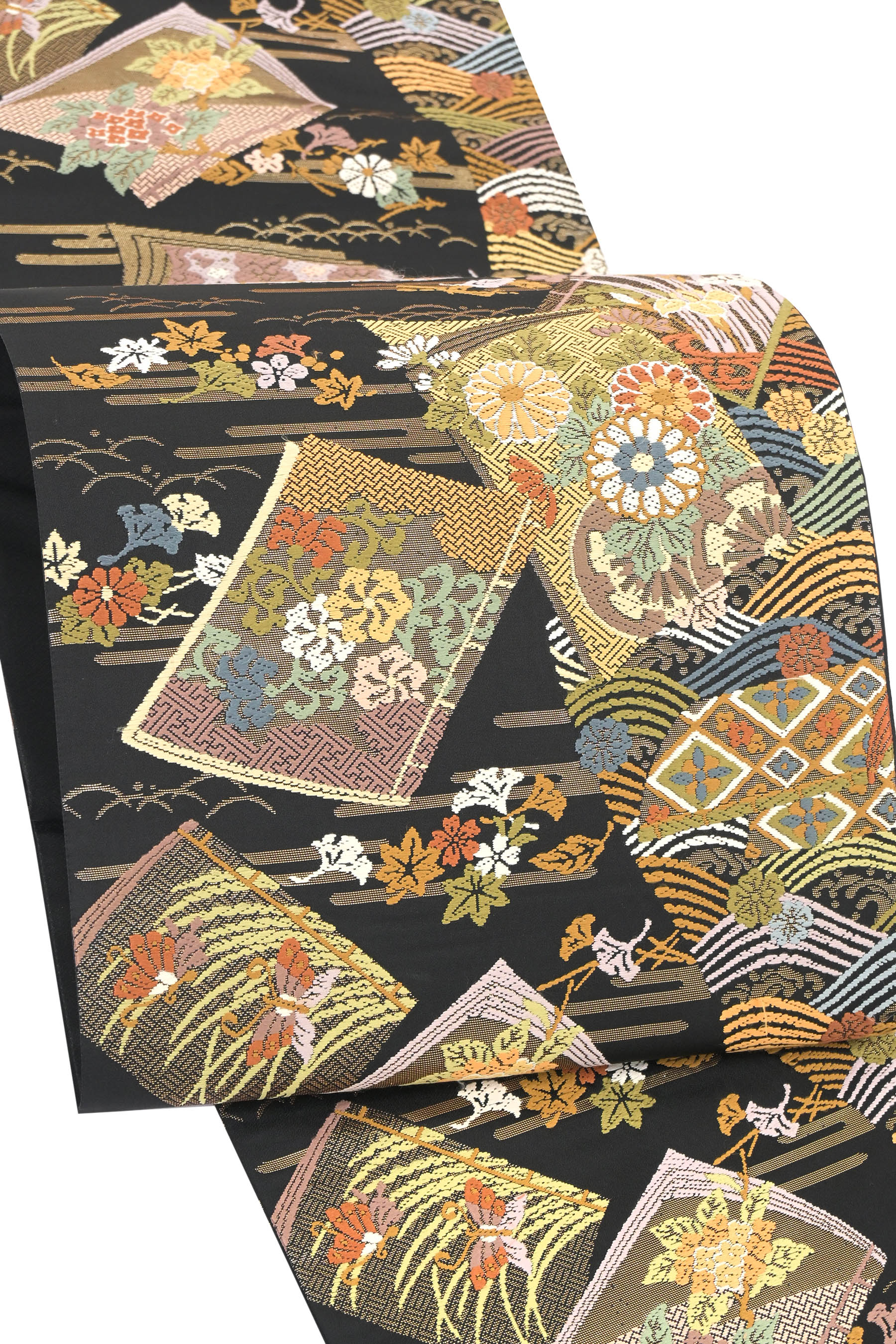 特選袋帯 ≪お仕立てもの売り上げ高・中古品≫ 「顕花植物草紙」 煌めくフォーマル！ 思わしいの一条！