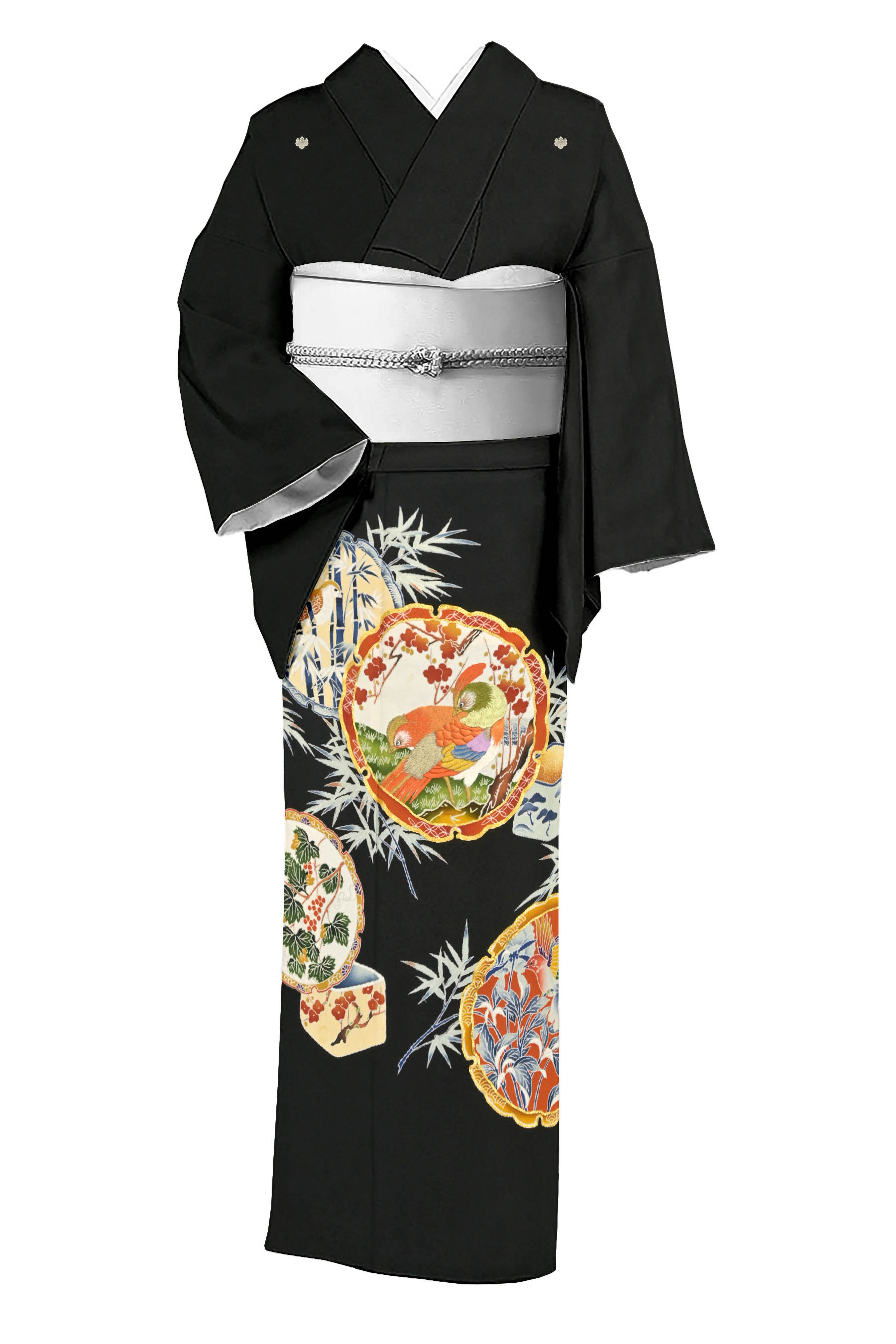 楽天市場】平和屋本店□極上 人間国宝 森口華弘 蒔糊友禅 黒留袖 孔雀