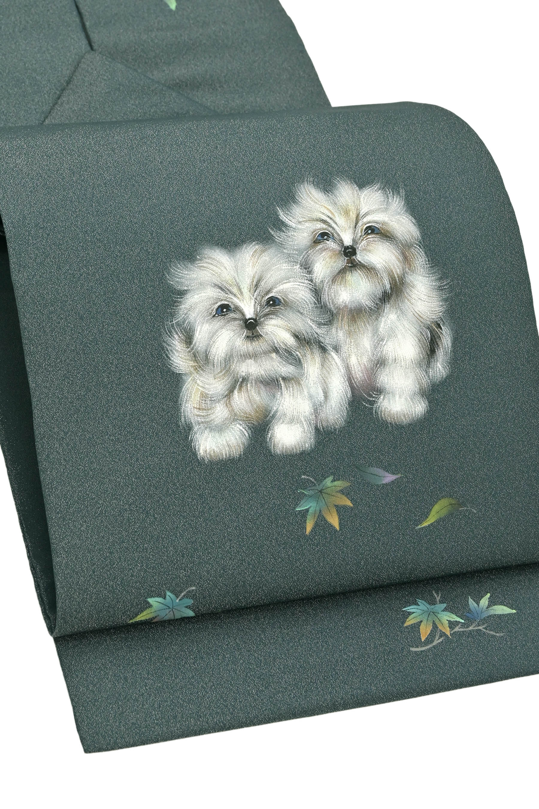 楽天市場】【犬好きさん必見☆】未仕立て◇夏用 九寸名古屋帯◇黒地 犬