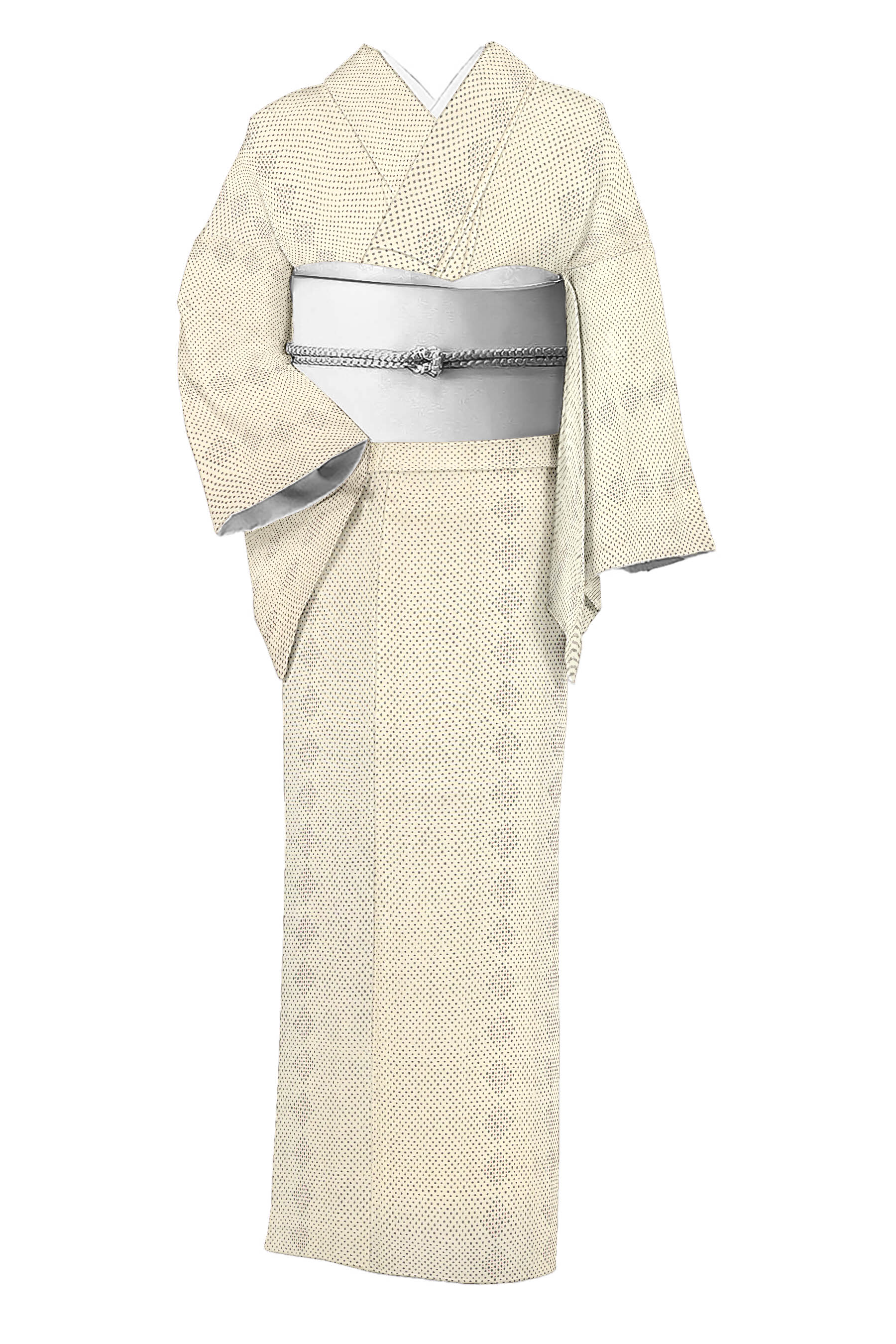 【本決算最終バーゲン】 【京の染匠】 特選京友禅小紋 <御仕立て上がり・中古美品> 「ダイヤ並べ」 シンプルデザインで重宝間違いなし! 気軽なお出かけやお稽古に! 身丈153 裄65|京都きもの市場 店