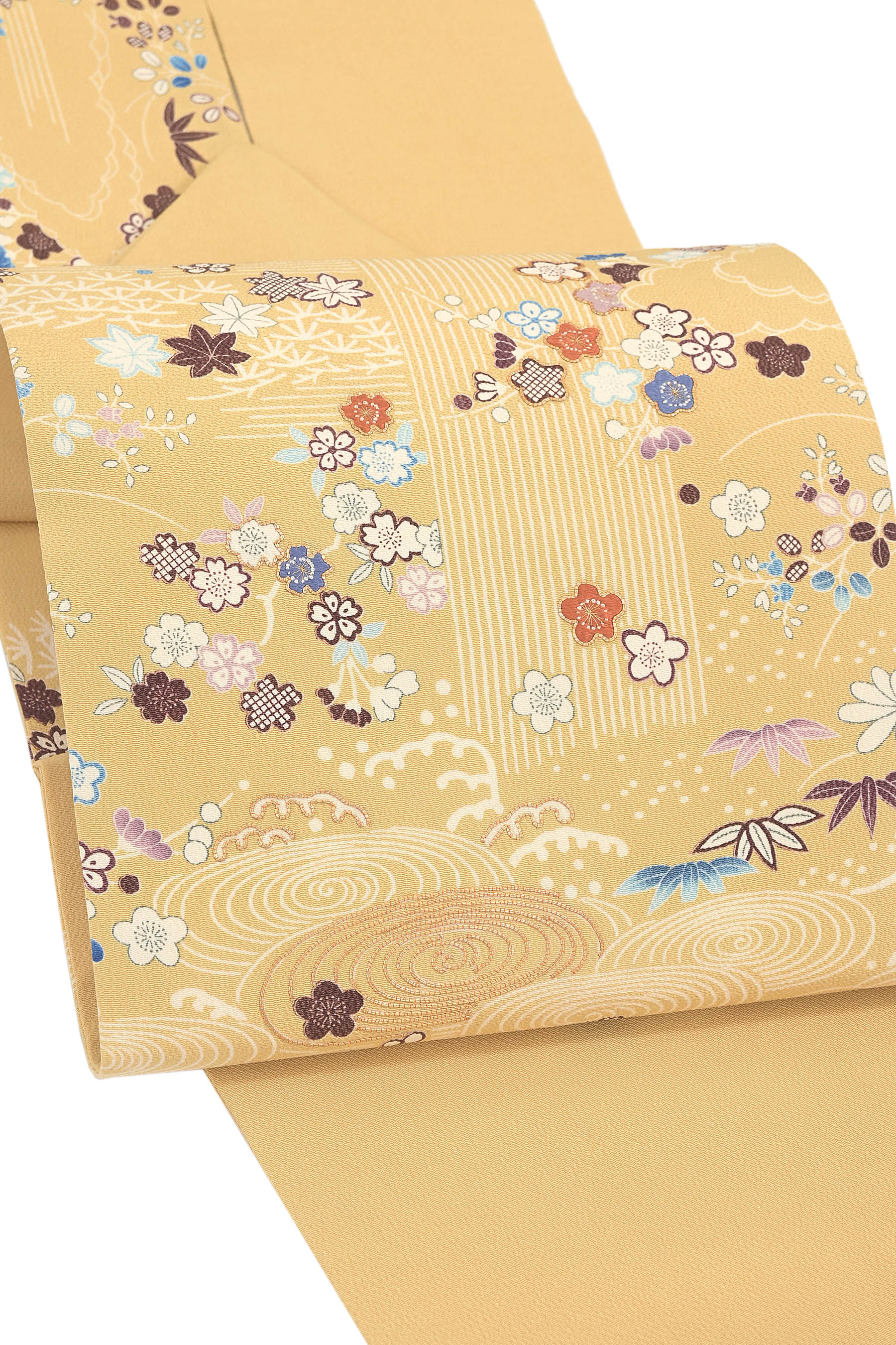 【多ち花】 特選京摺友禅九寸名古屋帯 ≪御仕立て上がり・中古美品≫ 「御所解き」 丁寧な手仕事にて 加工良き逸品！