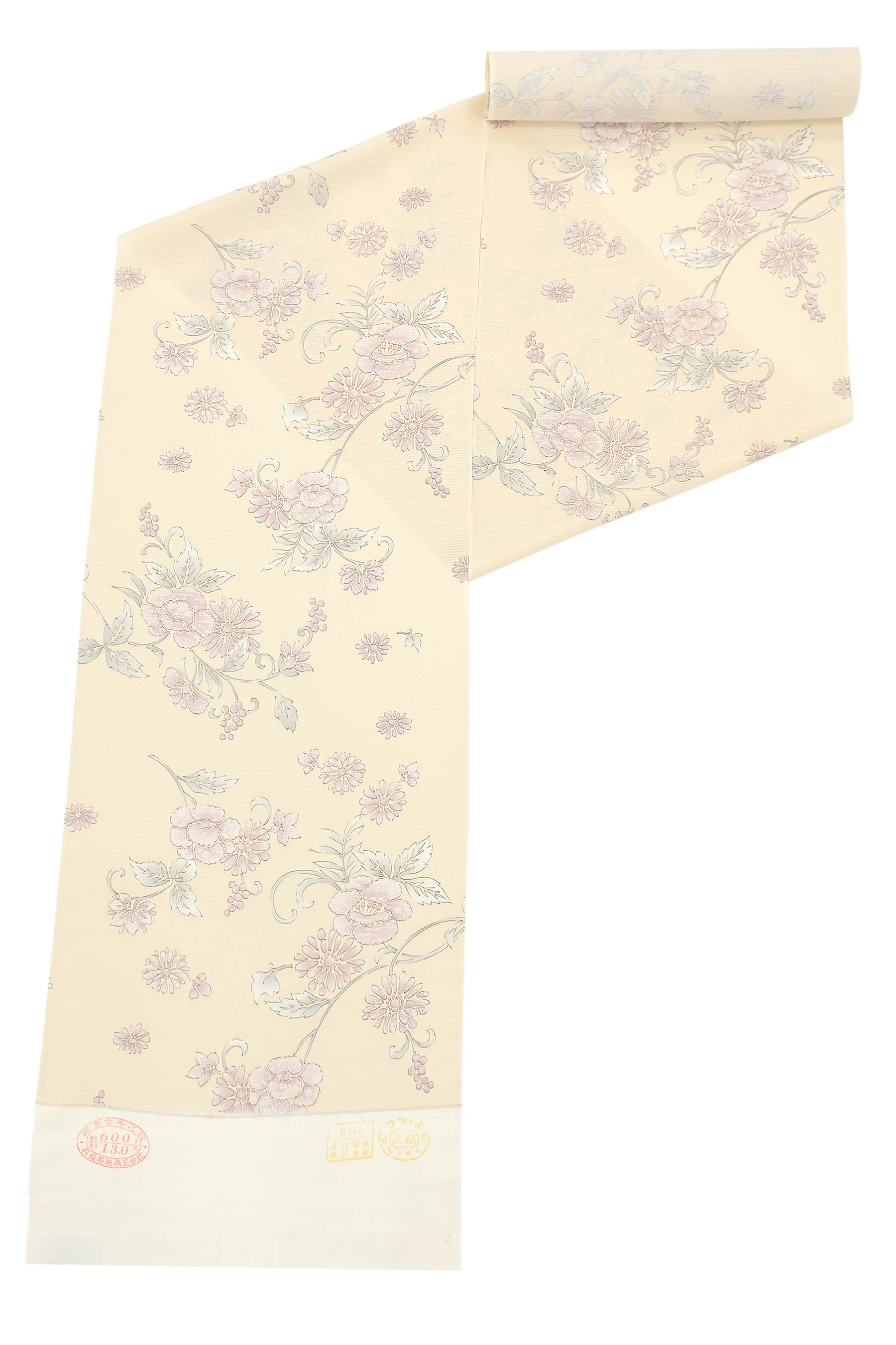 【20％OFFクーポン券客体】【夏物】 【京の染匠】 正絹京染絽小紋着尺 「蔓花更紗・皮膚軟化剤色」 招涼の原料品感 夏のおでかけなどに