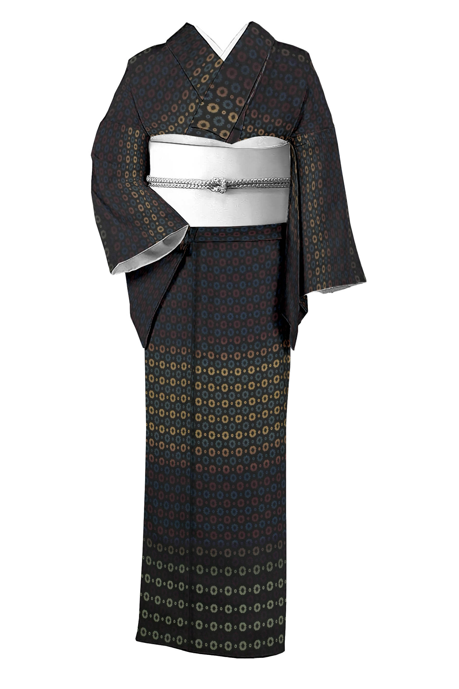【伝統工芸士　曽根武勇】 高級工芸紋織御召訪問着 ≪御仕立て上がり・中古美品≫ 「いちご錦」 軽やかで繊細な織の表情… さすがの仕上がり！ 身丈158　裄70
