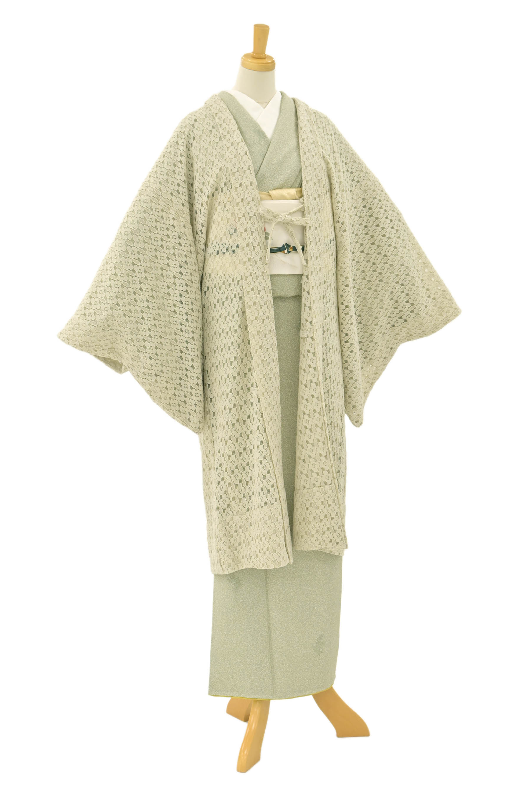 【JAPAN_MODE】 伸ばすことスピード競技羽織・アッシュグリーン 和姿の声遣い！