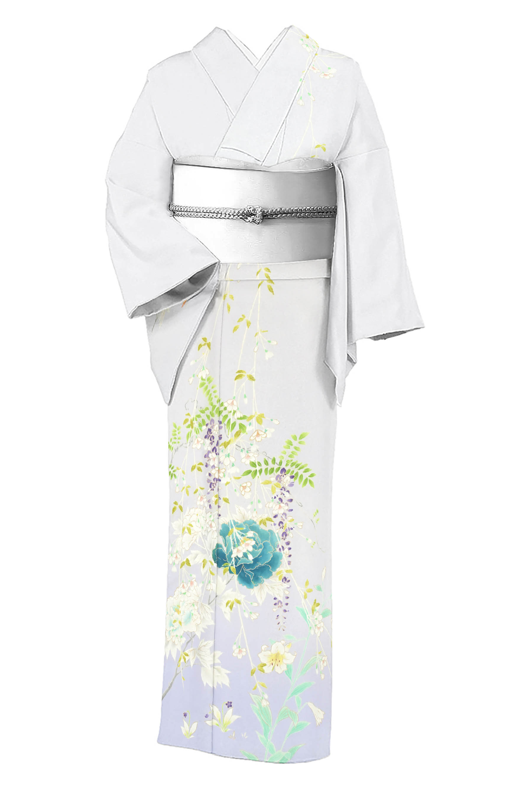 “まさかの時！超店卸し資産かた付ける赤札市！” 【京の芸術染匠】 神品本墨付き京友禅付下げ着尺 「しだれ桜名取り草顕花植物」 人並み外れたな第四次元の付いて行くに… 京友禅の最高峰で贅沢さの極みを！！