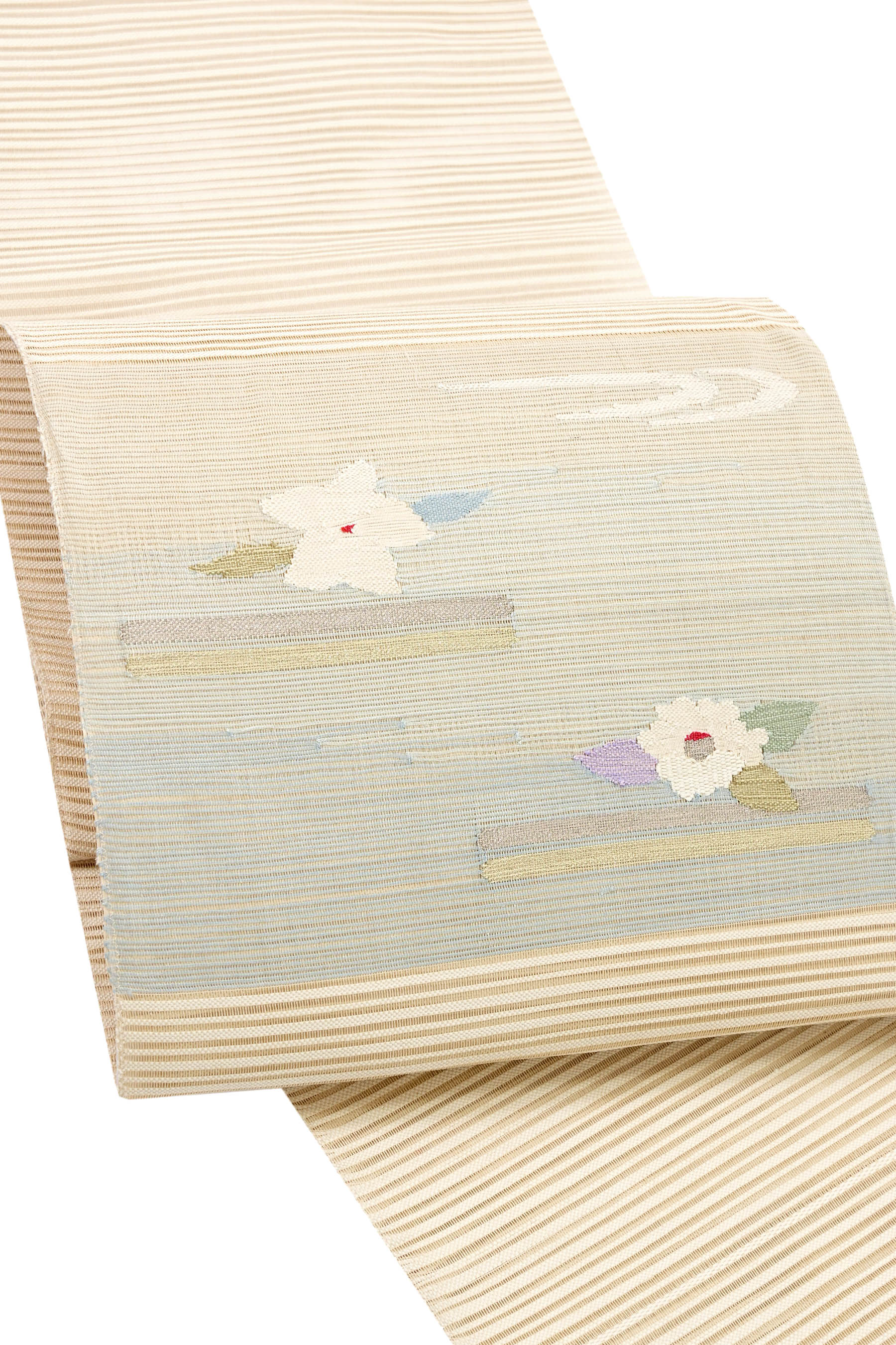 【夏帯】絽綴れ八寸名古屋帯 ≪御仕立てもの売り上げ高・新品≫ 「小花A」 すっきりと夏の見せかけに溶け込む…奥ゆかしいな心地よい帯！