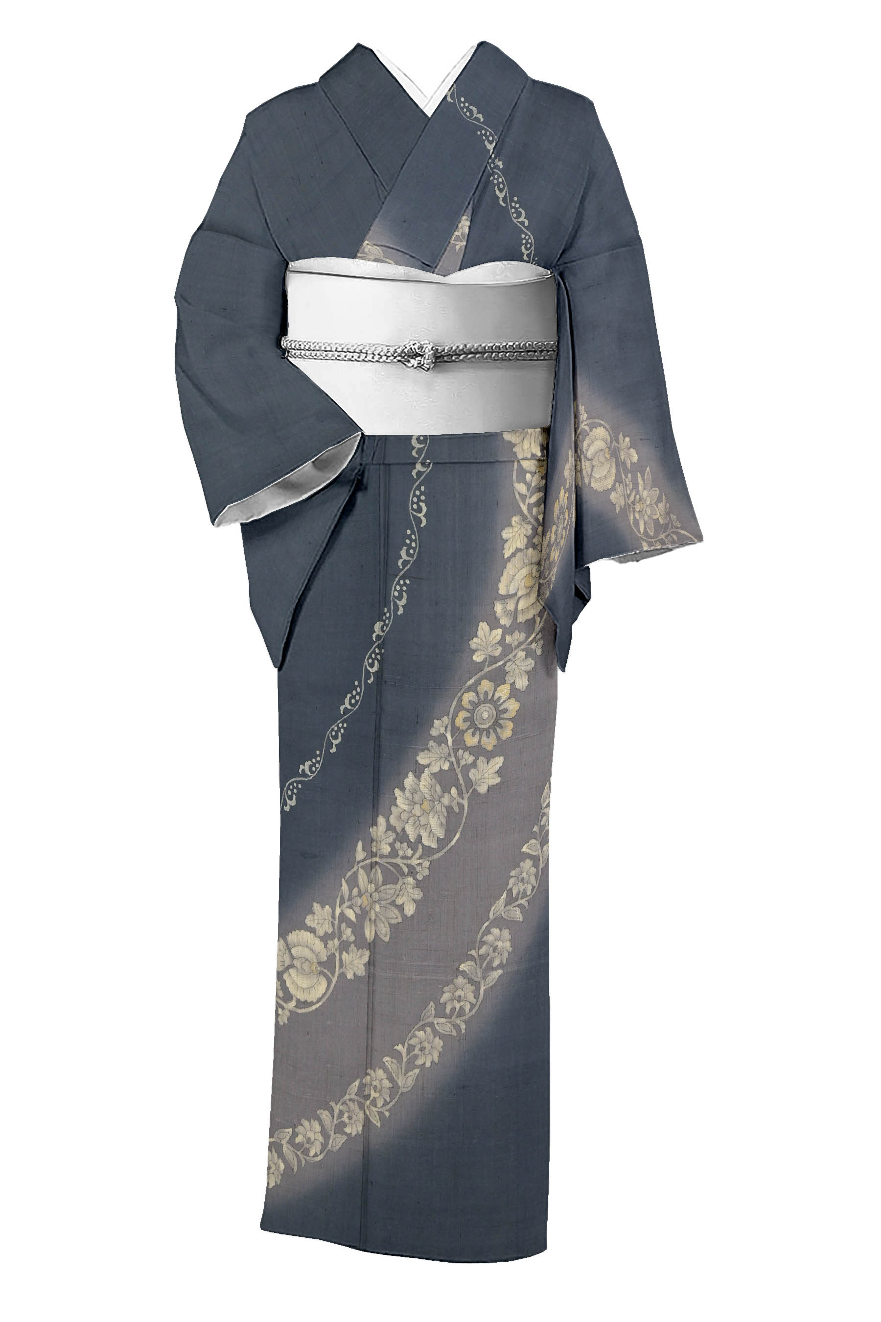 (6847)　❀夏❀  紗 生紬　訪問着　❀  証紙有 しつけ付 1539961.jpg