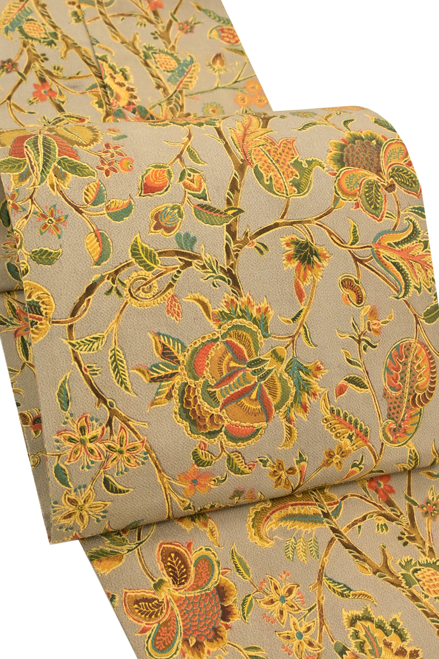 【美品】西陣織 名古屋帯 三越タグ付き 正絹 モダン縞×唐草文 美品】西陣織 名古屋帯 三越タグ付き 正絹 モダン縞×唐草文 正絹