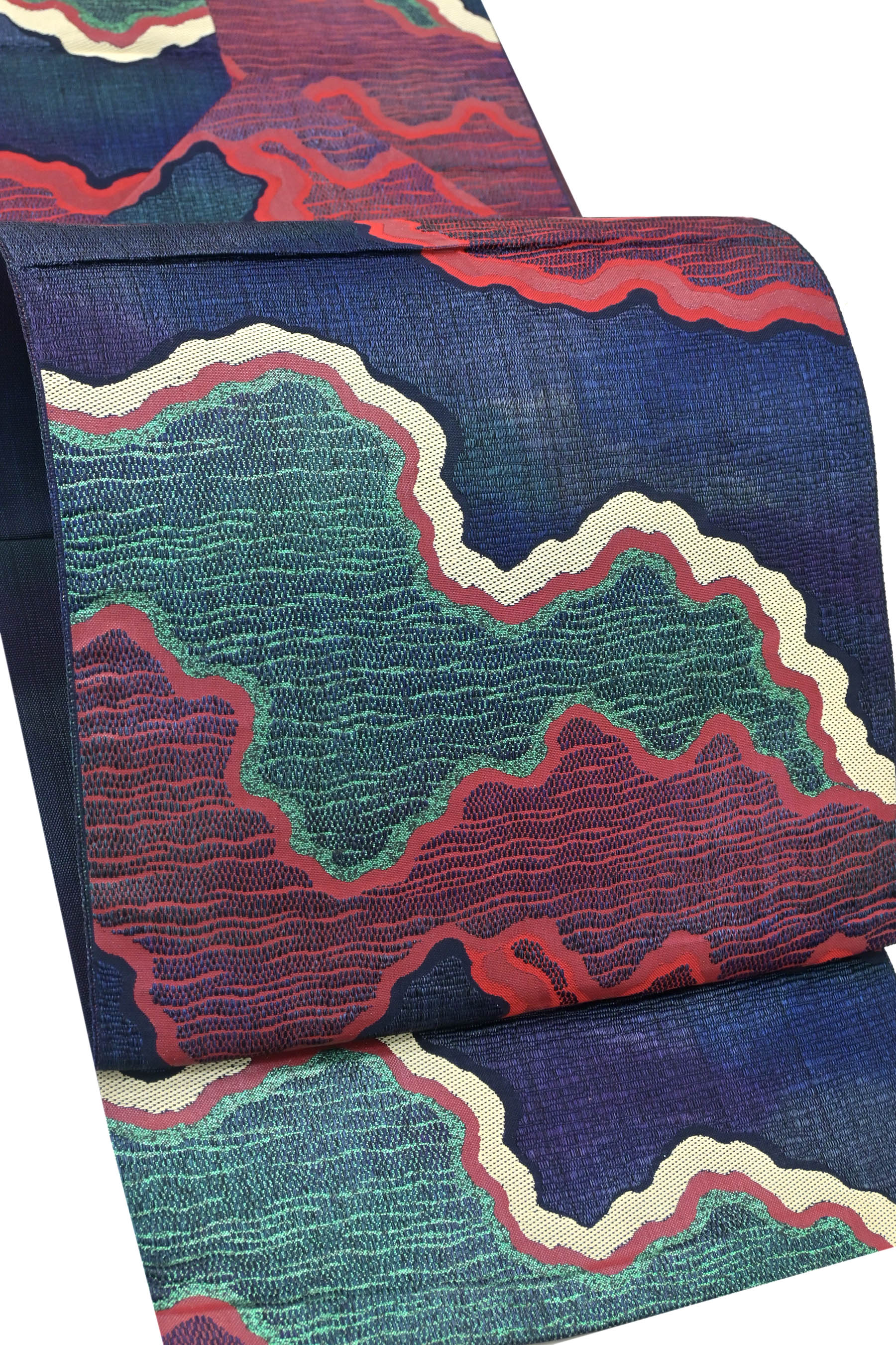 イカット織 全通 名古屋帯 貴久樹 楽天市場】【貴久樹】 特選イカット手織り草木染綿九寸名古屋帯