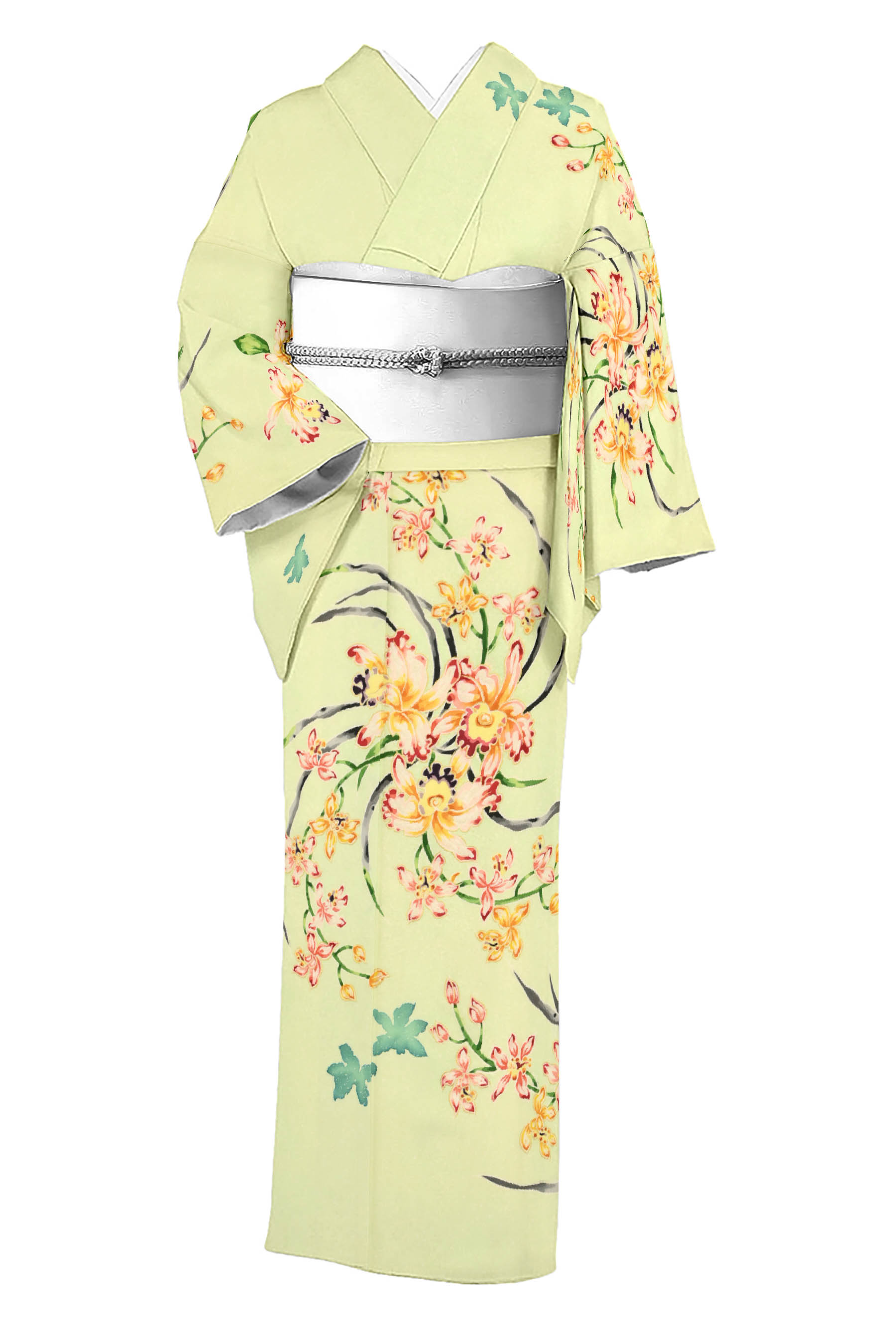 きものヱビス■ 染の北川 謹製　小紋 原反 白ギャラリー|きもの白 / 染の北川謹製小紋