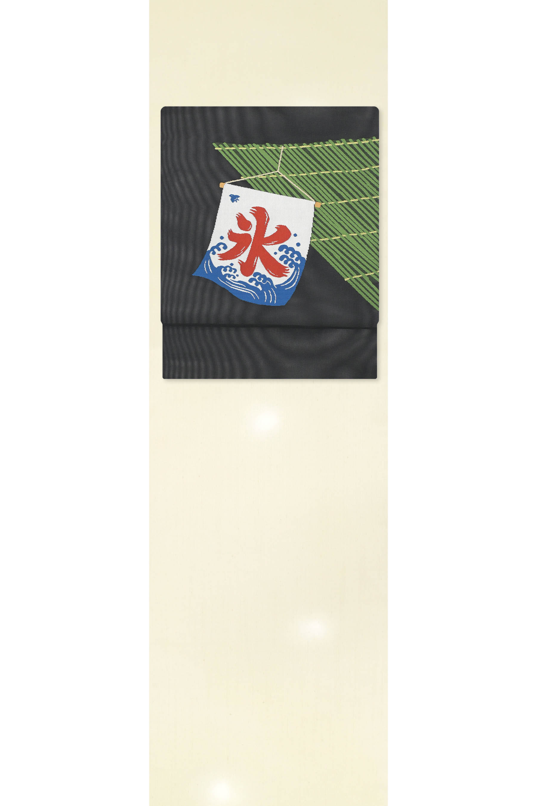 【夏物2点書き割り】【夏・単衣】 【京の染匠】 特選暈し染め小紋着尺 ＜夏結城紬地＞ 【織紫苑】 特選西陣織九寸名古屋帯