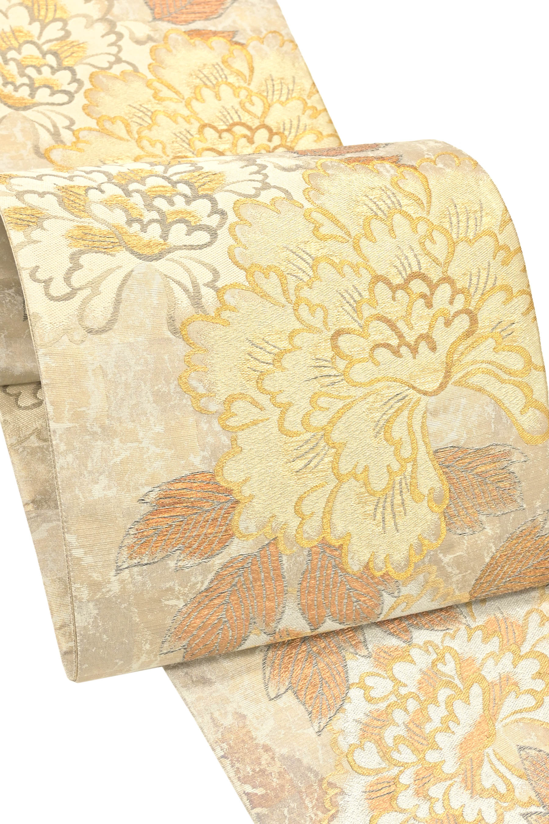 盡政唐錦天平唐草華文別織本金箔特選西陣手織袋帯