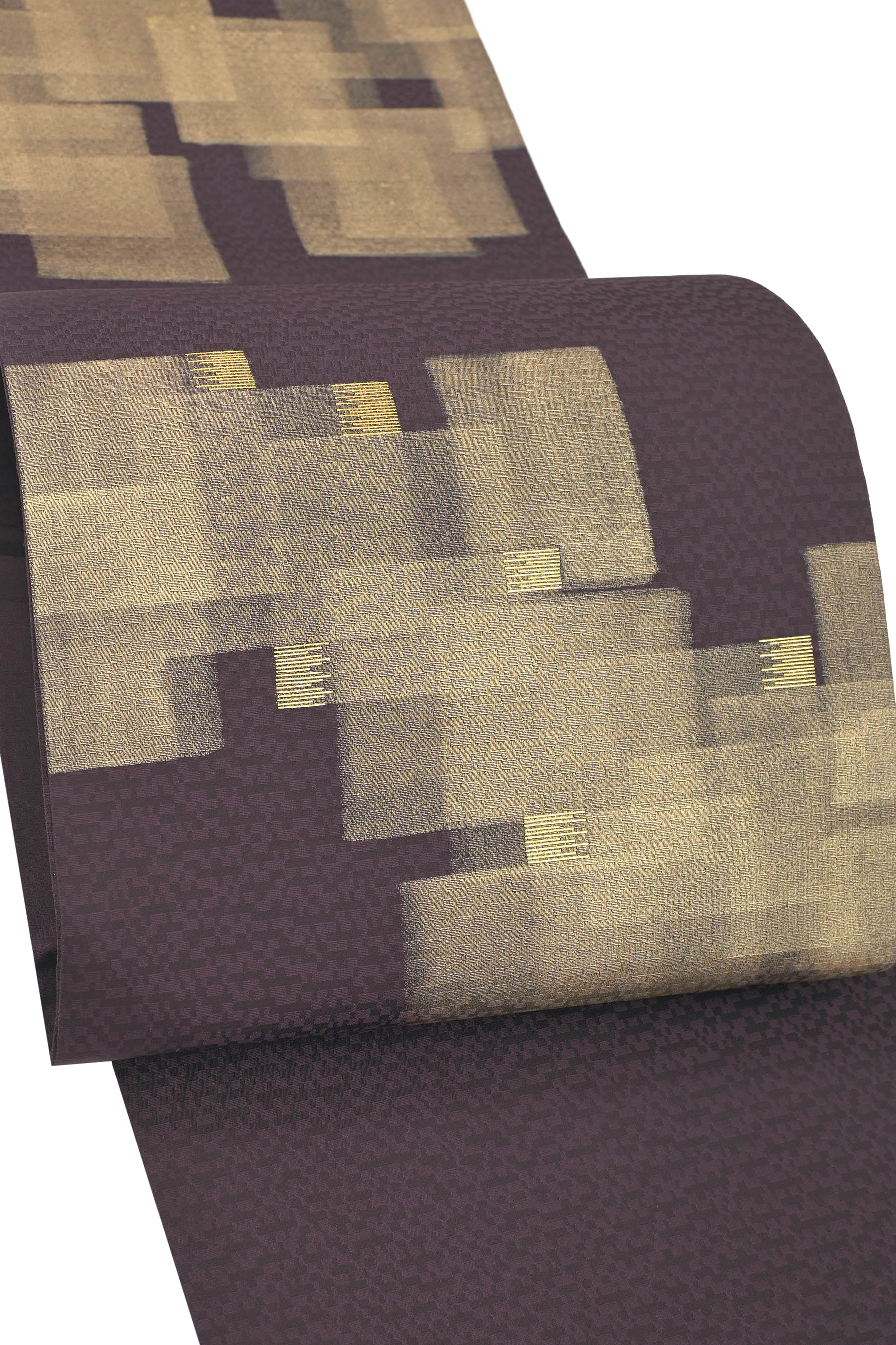 【京の老舗染匠】 特選京友禅袋帯 仕　中古美品　≪竹屋町刺繍≫ 「桃山箔・箔の揺らぎ」
